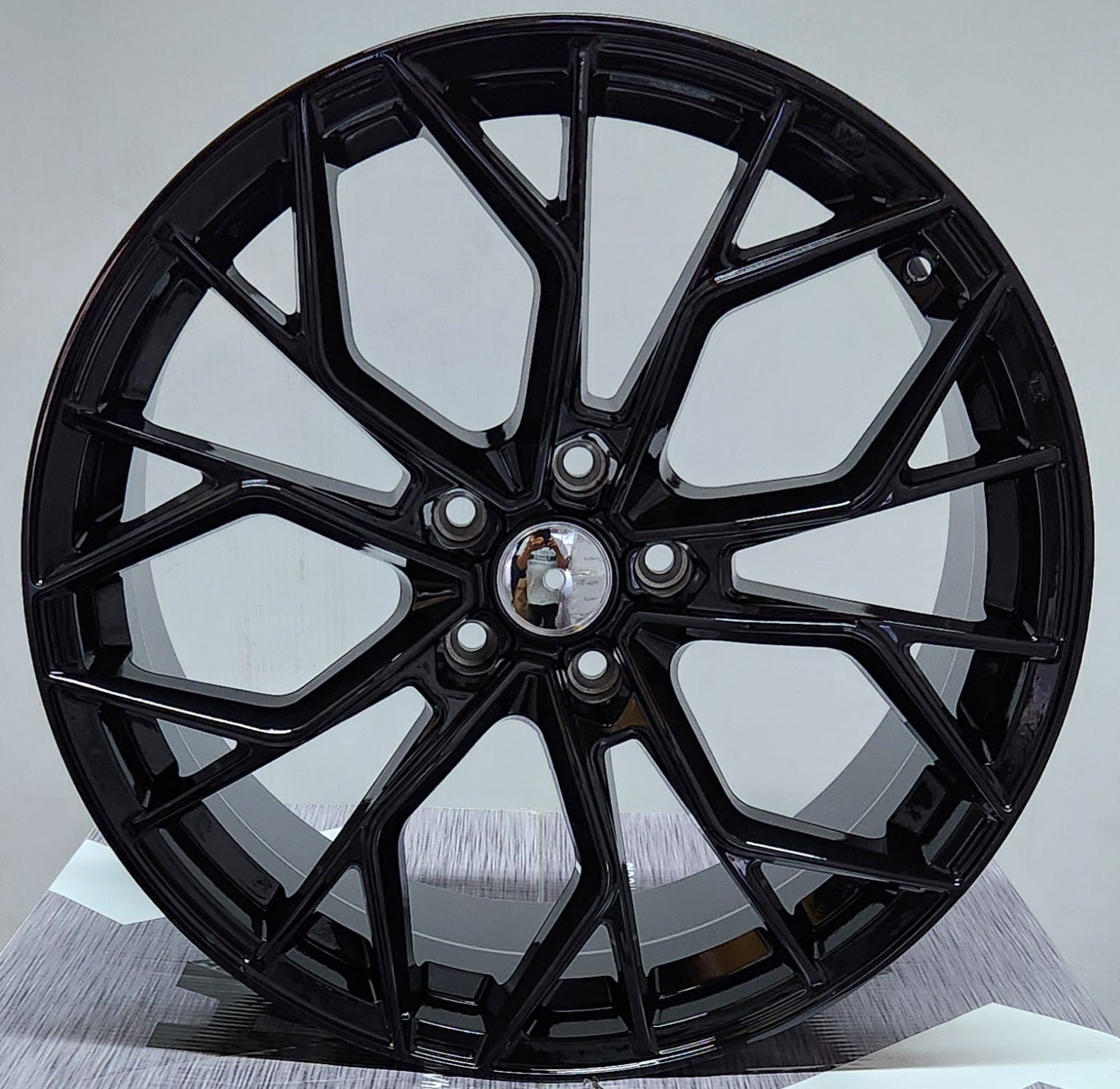 PEGASUS-5558 Si-03 19x9.5 5x112 / 5x114.3 GLOSS BLACK +38mm 73.1mm