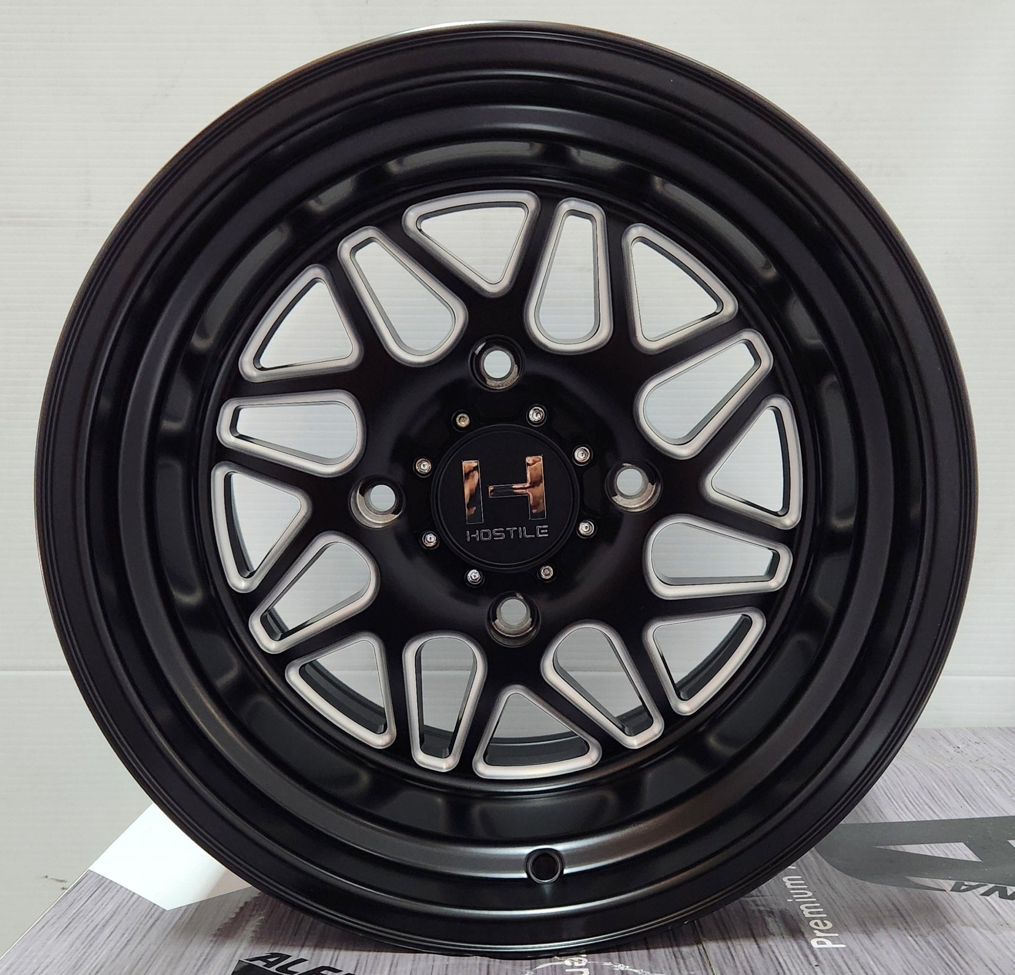 H108 15X10 4X137 FULL SATIN BLACK MILLED