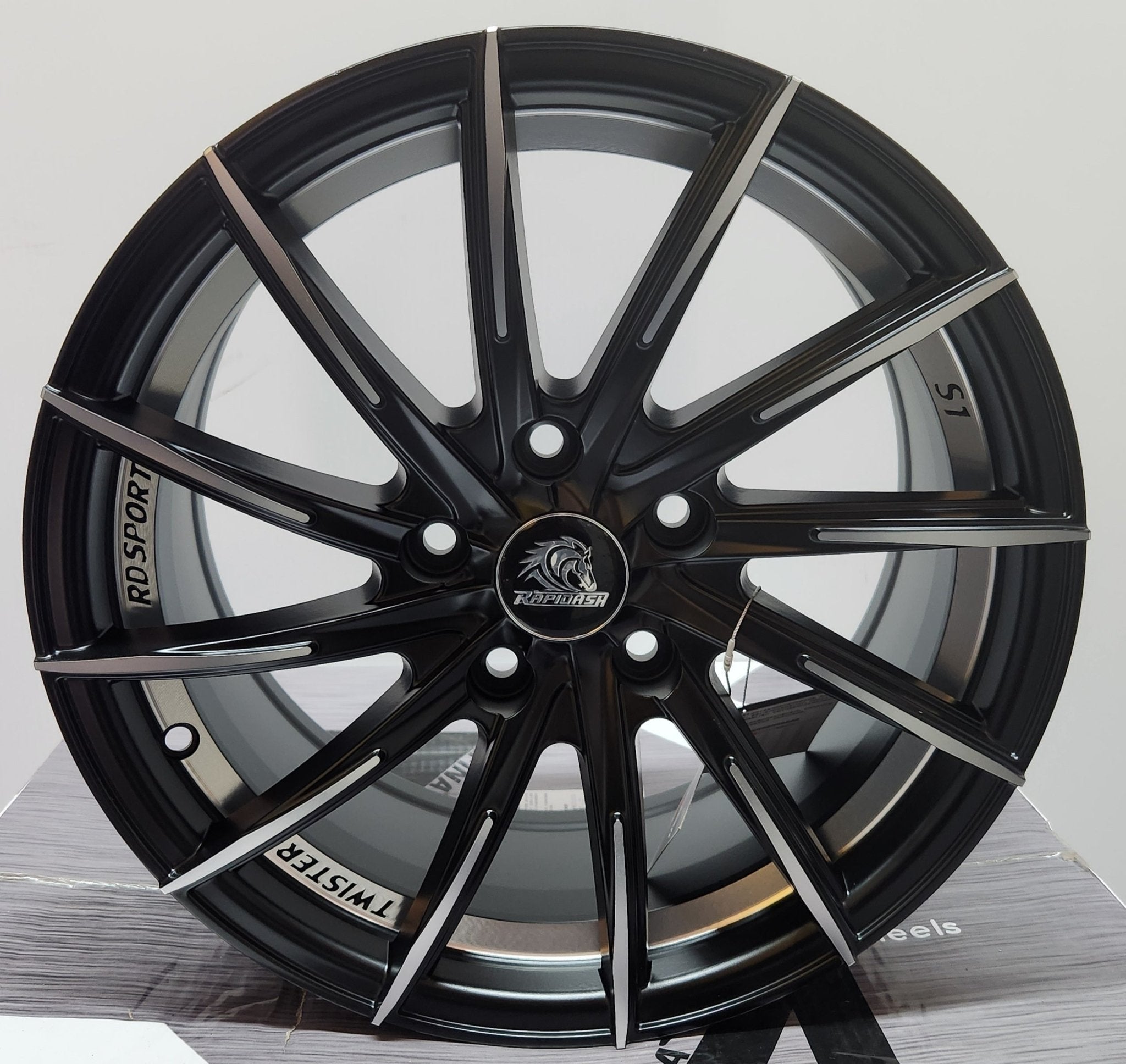 RAPIDASH RD-S1 16x7.0 5x114.3 MATTE BLACK MACHINE FACE WITH MACHINE UNDER CUT