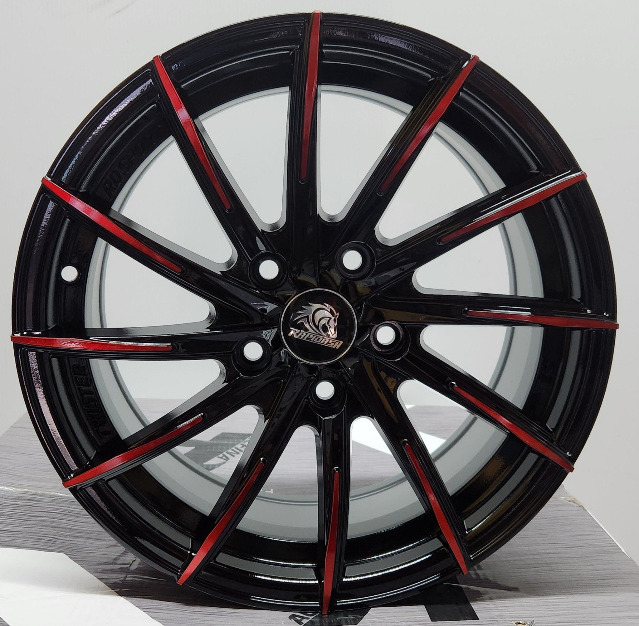 RAPIDASH RD-S1 16x7.0 5x114.3 GLOSS BLACK WITH RED FACE