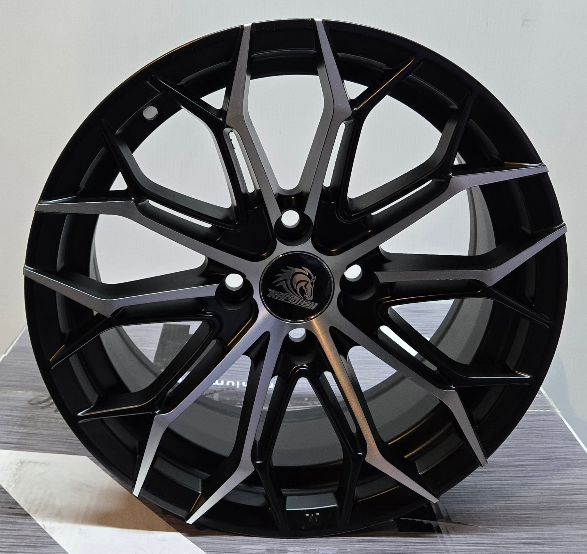 RAPIDASH RD-M1 15x6.5 4x100 MATTE BLACK MACHINE FACE
