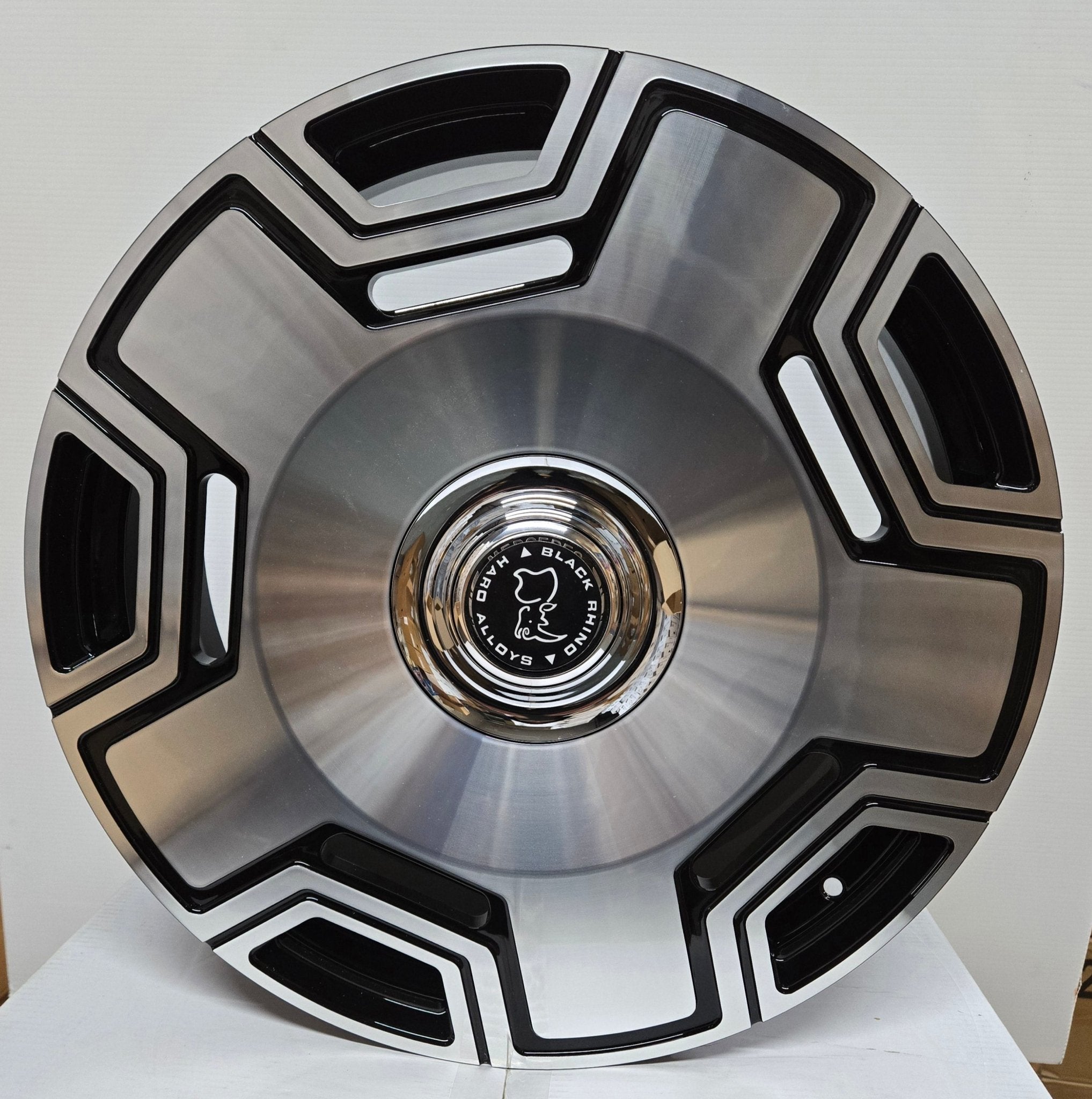 5838F 22X10.5 5X112 5X120 BLACK MACHINED FACE