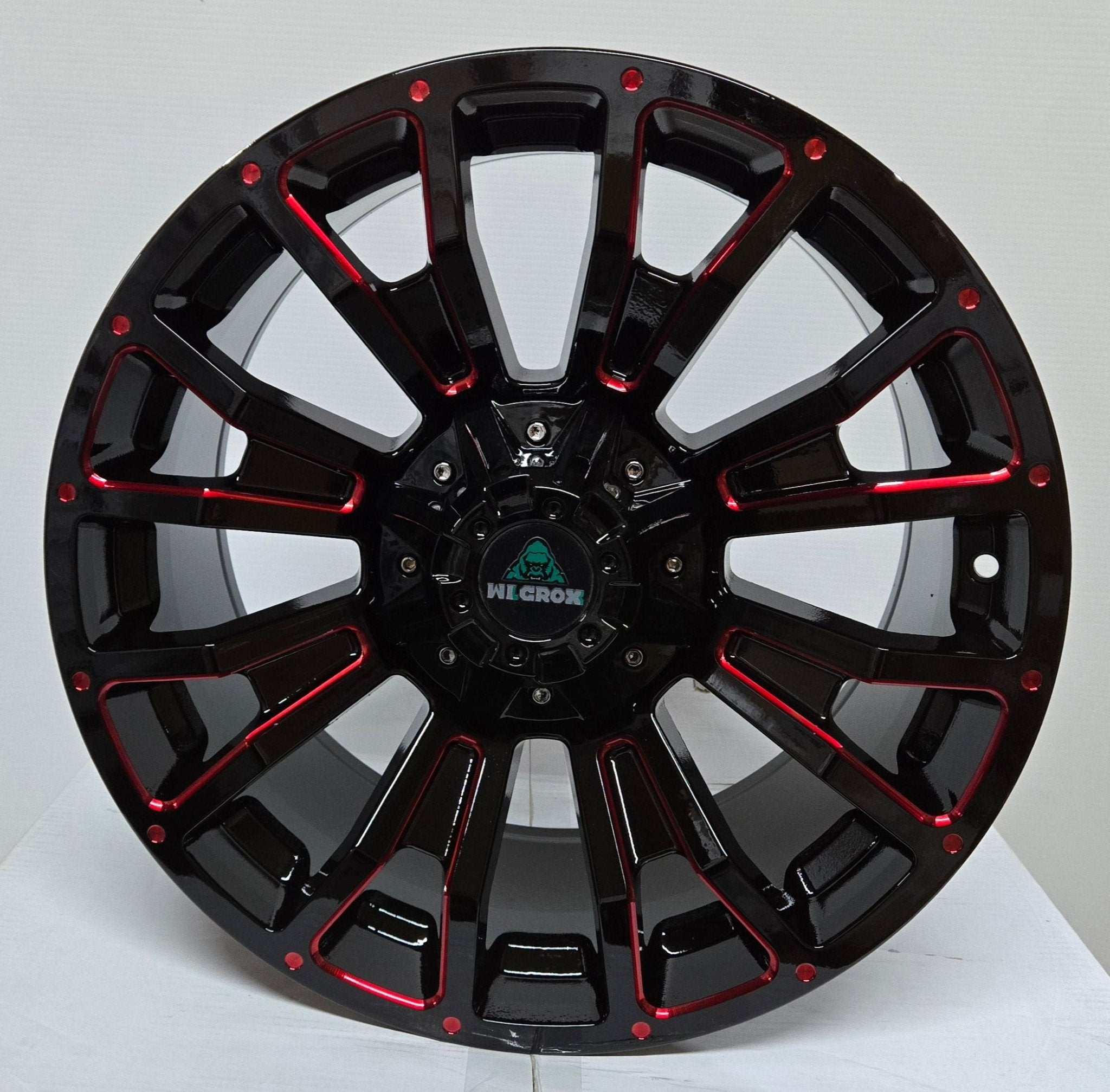 WILCROX X1030 OFF-ROAD 18x9.0 6x139.7 MATTE BLACK WITH RED MILLING SPOKES