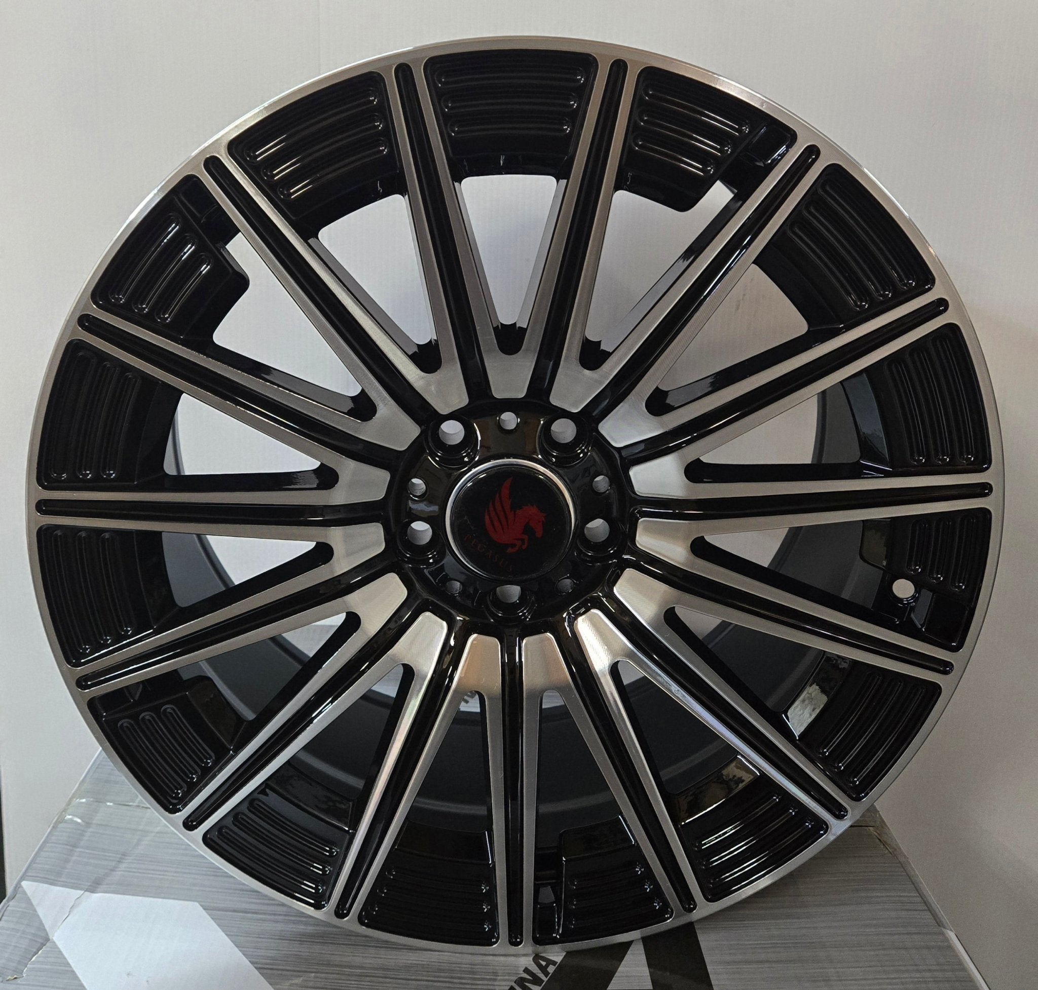 OE-X1183 19X9.5 5X112 PIANO BLACK MACHINED FACE