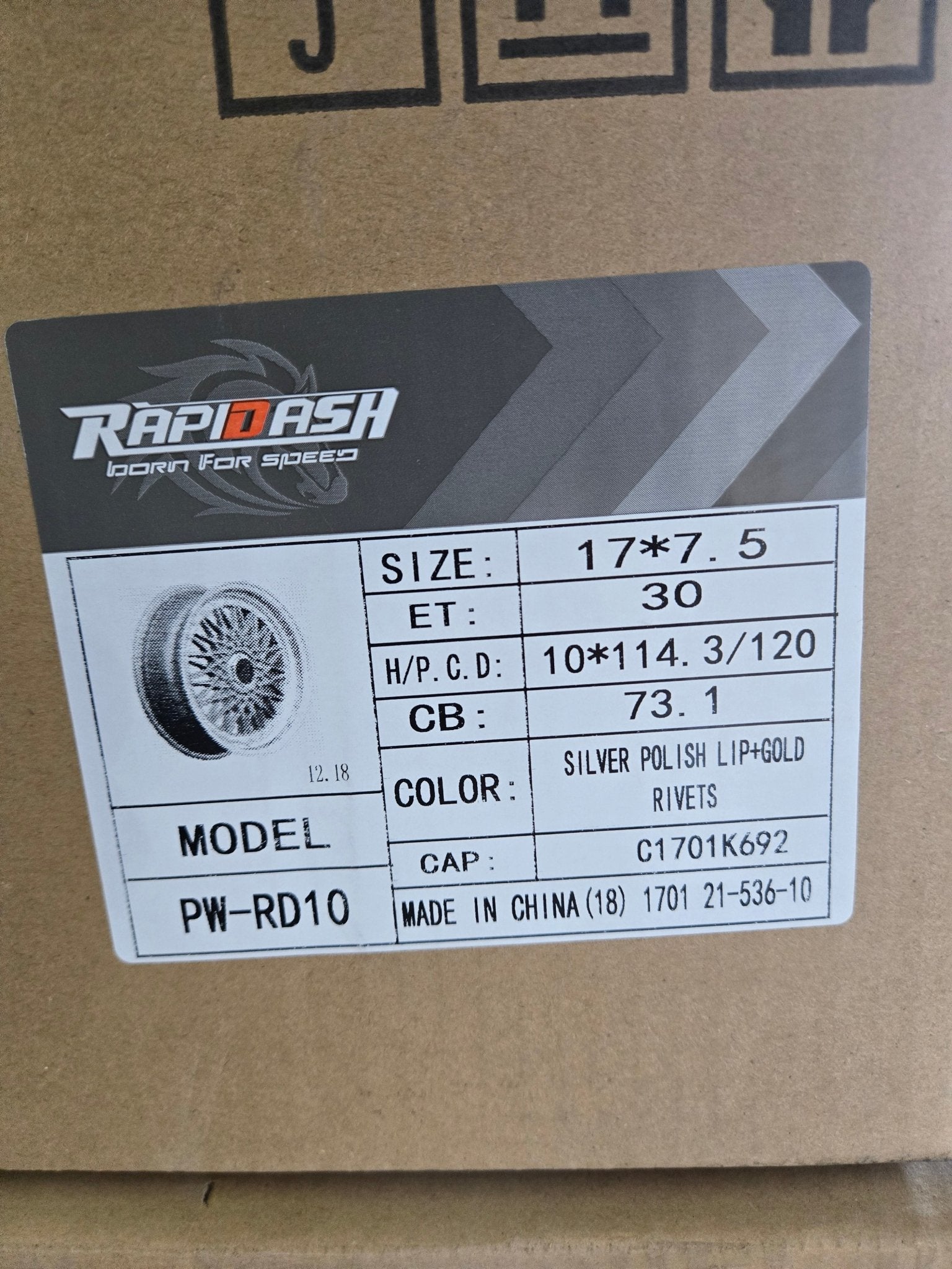 PW-RD10 17X7.5 5X120 5X114.3 SILVER MACHINED LIP
