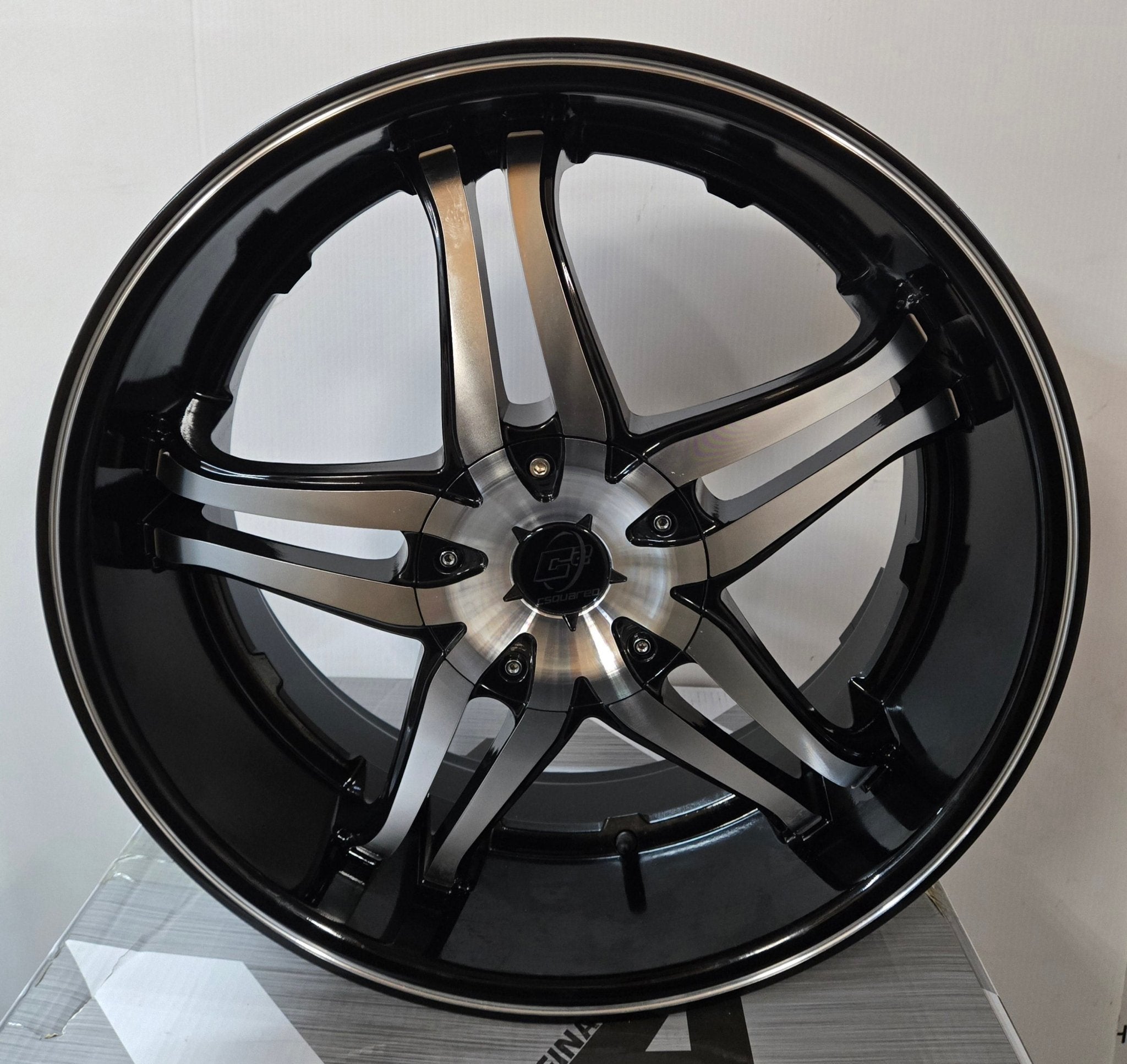 CHROME ELEMENT  20X8.5 5X108/ 5X4.5 BLACK MACHINE FACE