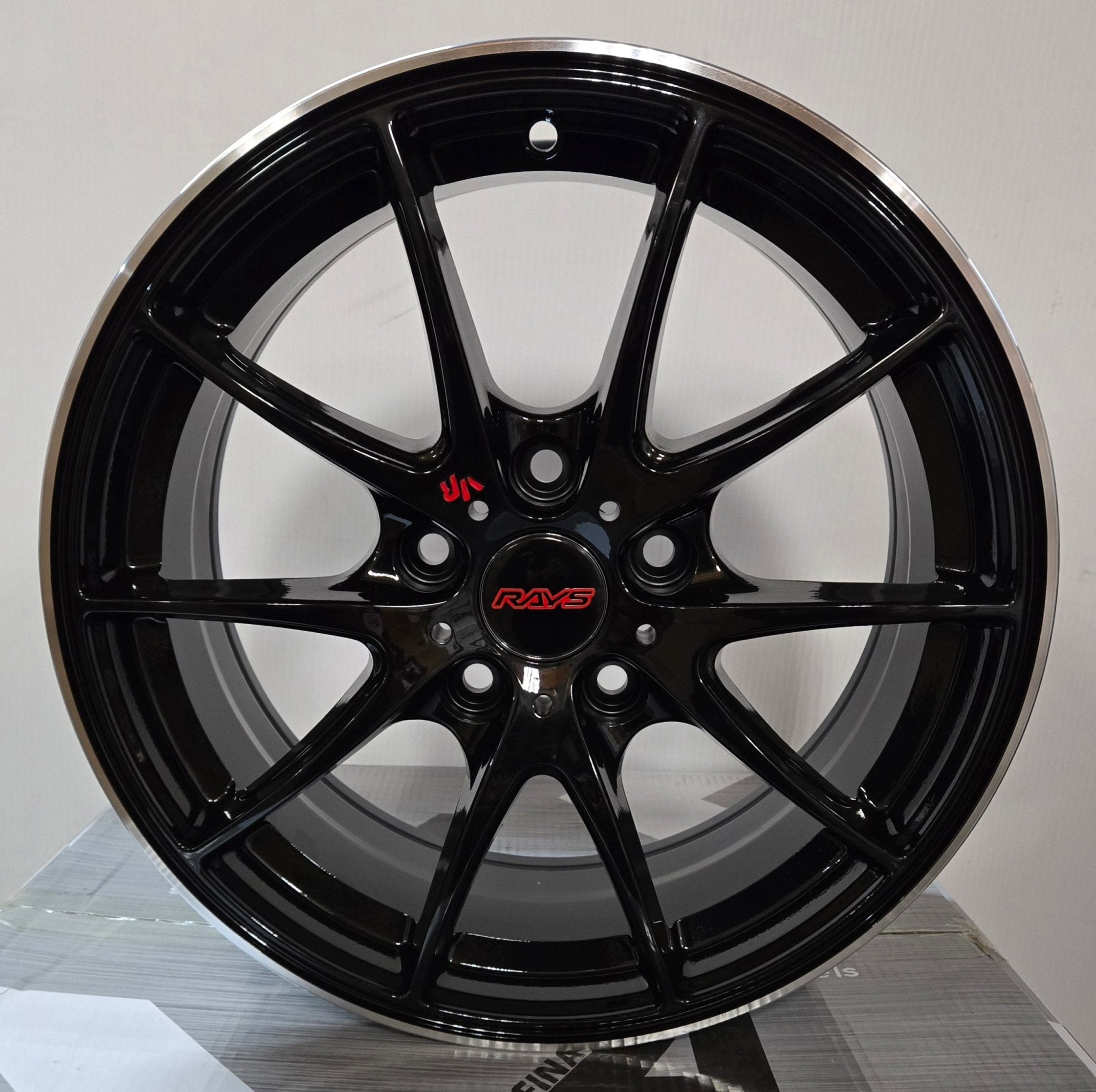 OE-RW009-6 VOLK RACING 16X7.0 16X7 5x114.3 PIANO BLACK MACHINED