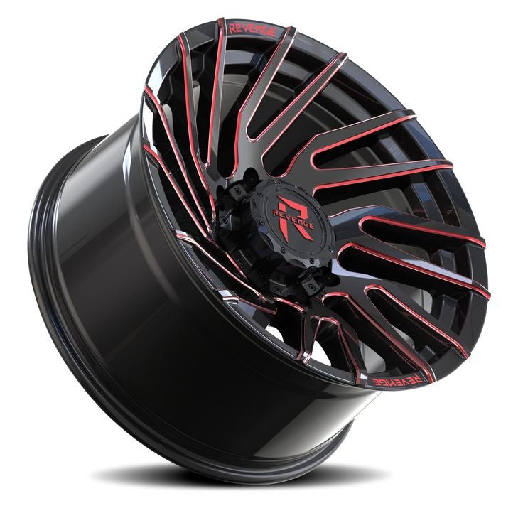REVENGE RV207 20x10 5x127 / 5x139.7 BLACK AND RED MILLED