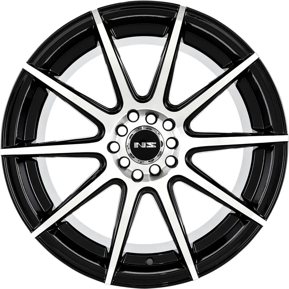 NS 1501 17X7.5  5X100- 5X4.5 BLACK MACHINED FACE
