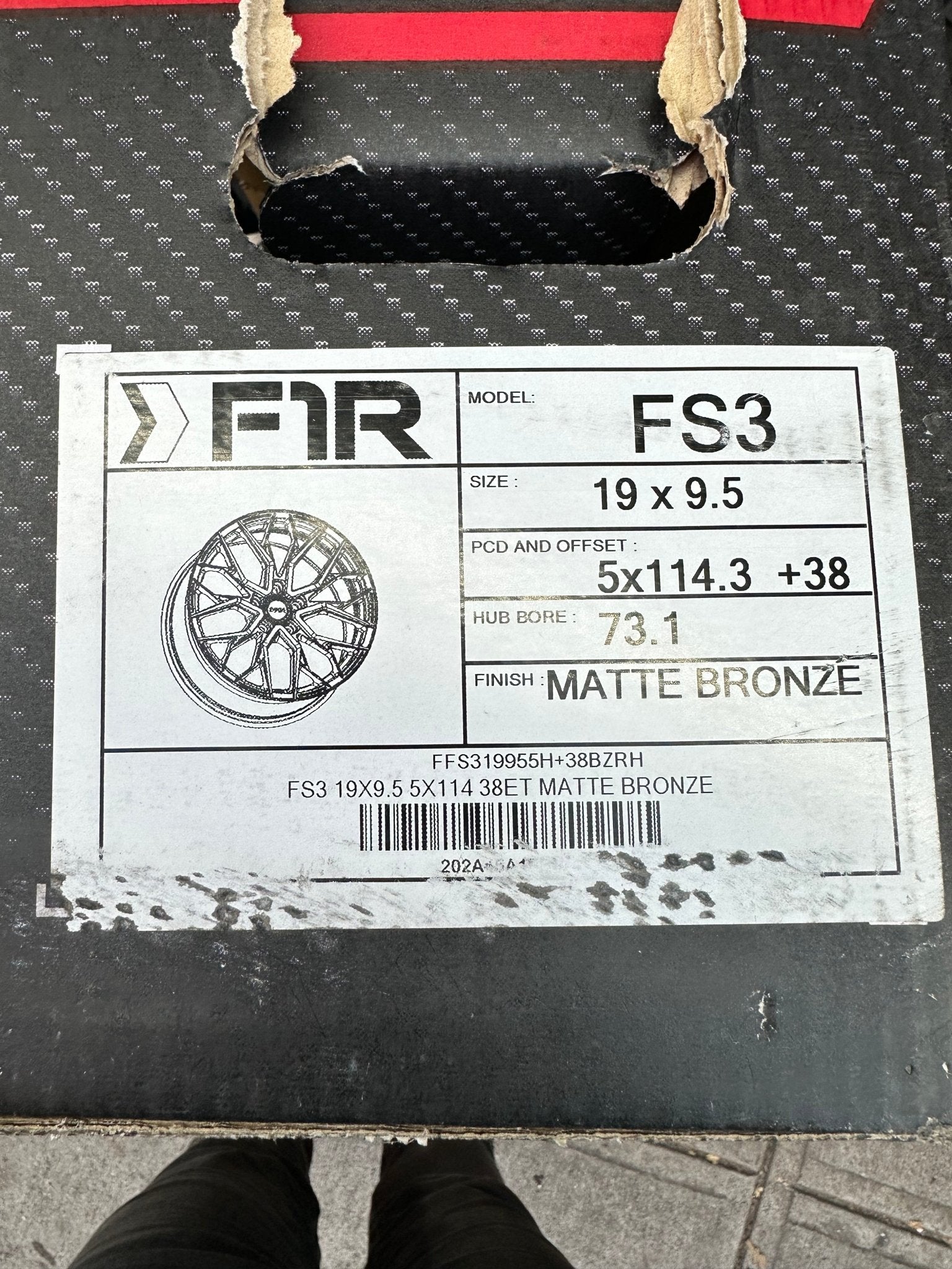 F1R FS3 19X9.5 5X114.3 MATTE BRONZE