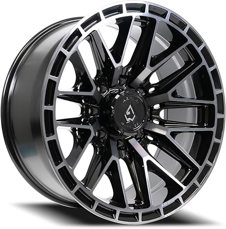 ARENA 114 BATTLE 20X10 8X180 GLOSS BLACK MACHINED DDT FACE AND LIP