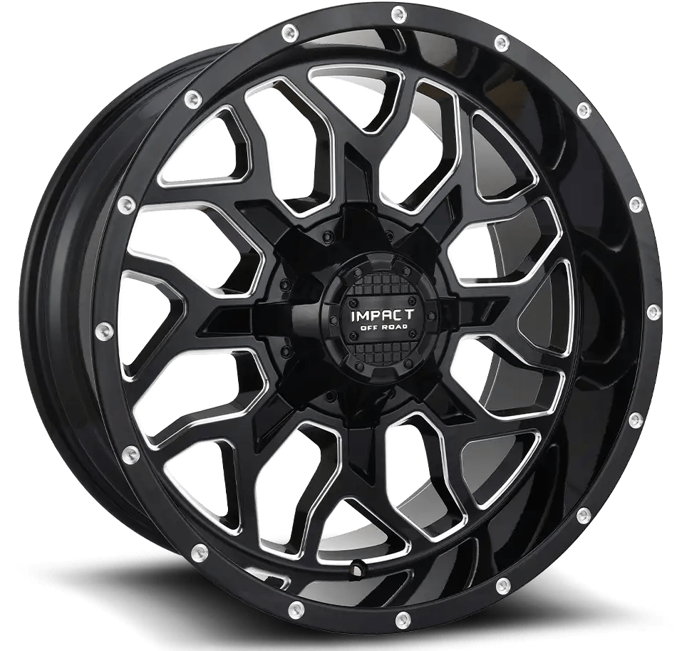 IMPACT OFF ROAD  813 20X10  5x139.7 - 5X150 GLOSS BLACK MILLING WINDOWS