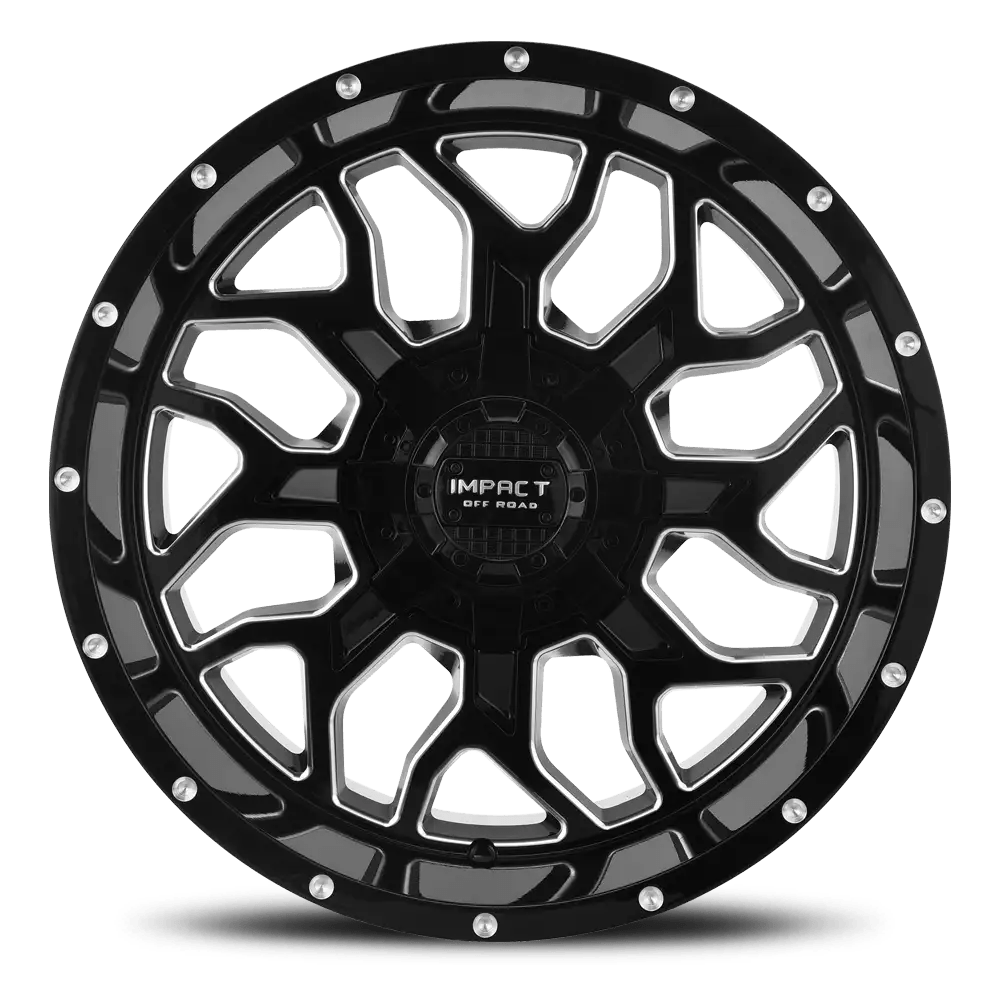 IMPACT OFF ROAD  813 20X10  6x5.5 - 6X135 GLOSS BLACK MILLING WINDOWS