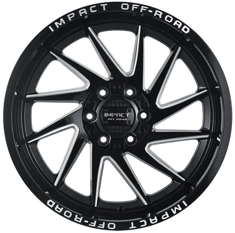 IMPACT OFF ROAD  824 22x12 6x135- 6x5.5 PIANO BLACK W WILLING WINDOWS