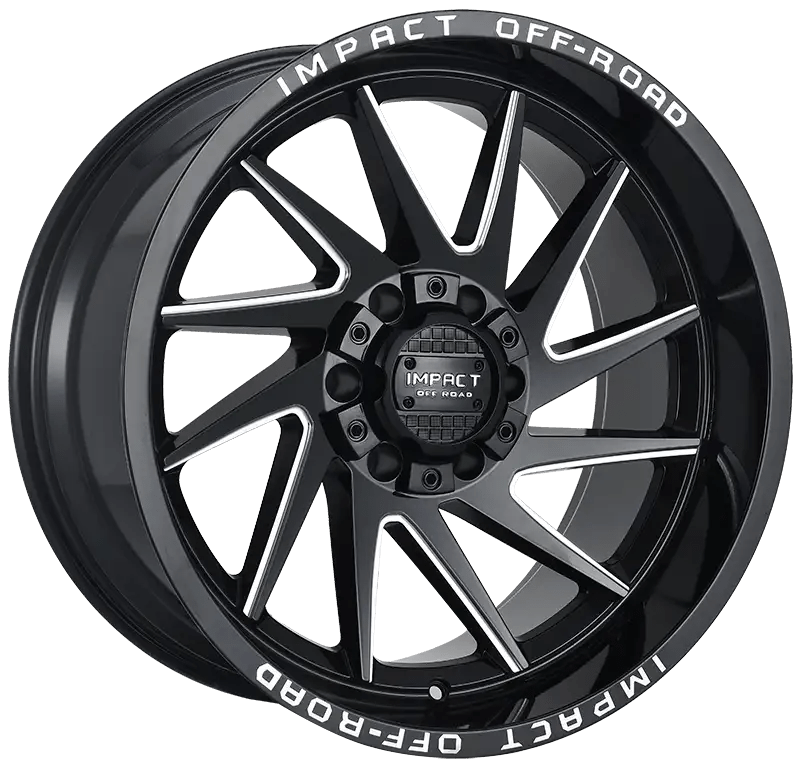 IMPACT OFF ROAD  824  20X10 6X5.5- 6X135  PIANO BLACK W WILLING WINDOWS