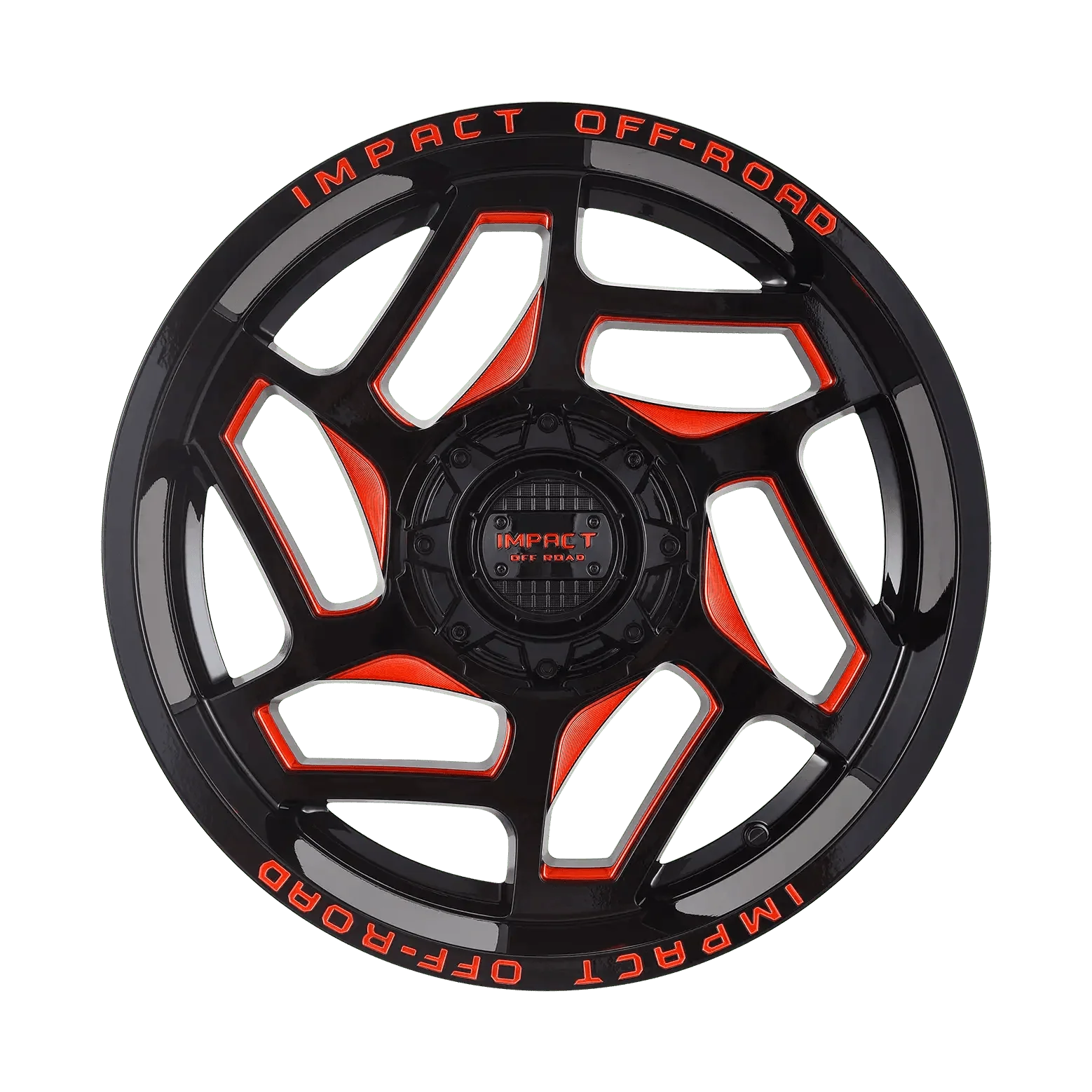 IMPACT OFF ROAD  826  20X10  5X5.5- 5X127 GLOSS BLACK RED MILLE