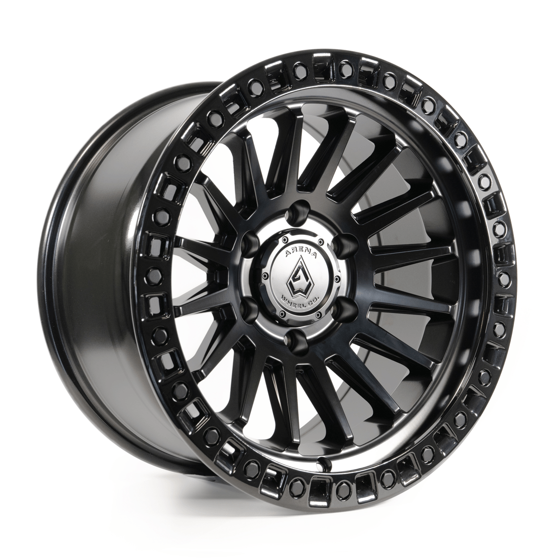 ARENA A101 MESA 20X9.0 6X135 SATIN BLACK CENTER GLOSS BLACK LIP