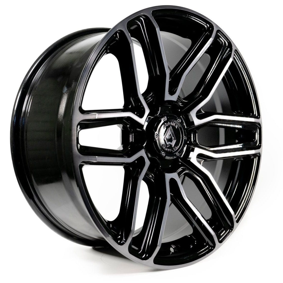 A111 ARENA SUPREME 22x10 6x139.7 GLOSS BLACK BRUSHED DDT FACE CLEAR