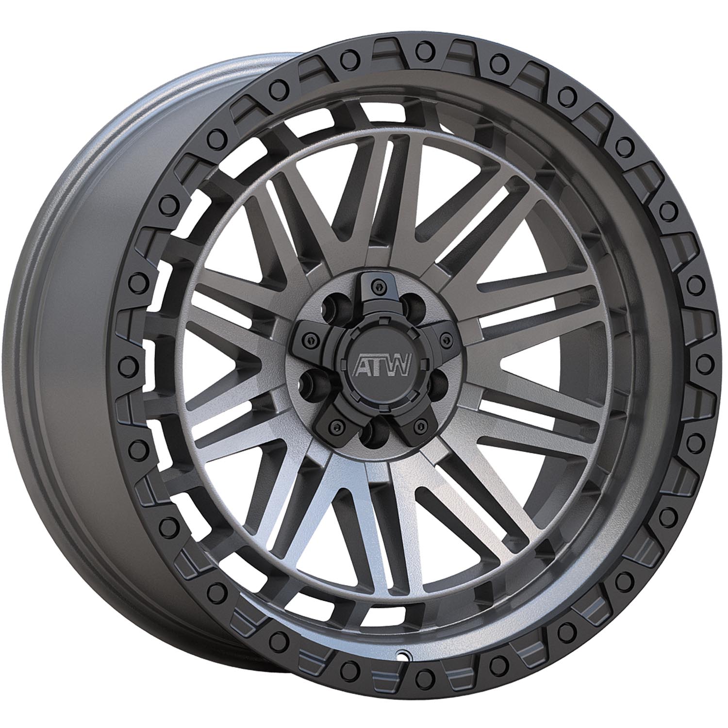 ATW YUKON 20x9 6x114.3 / 6x120 SATIN GUNMETAL BLACK LIP