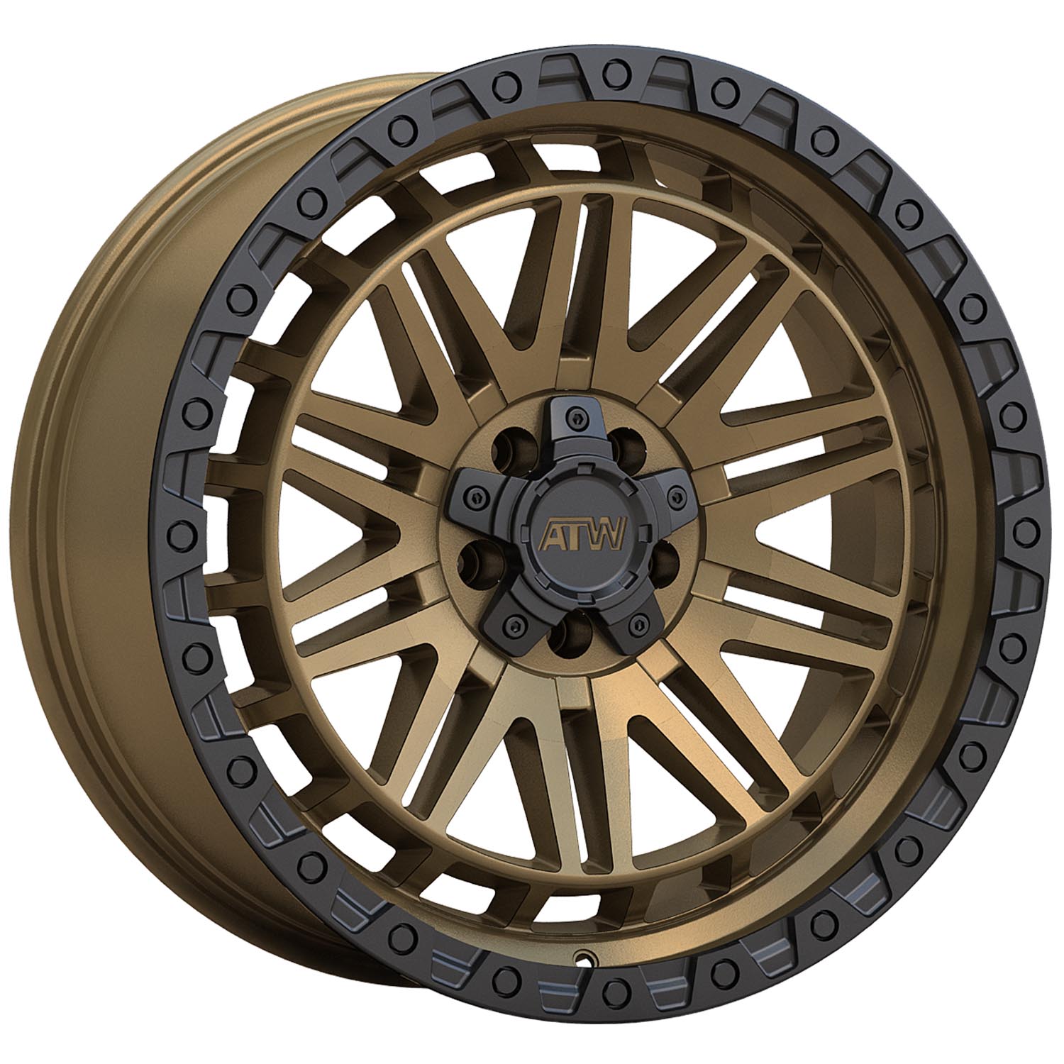 ATW YUKON 20x10 5x114.3 / 5x127 MATTE SAND BRONZE AND BLACK LIP