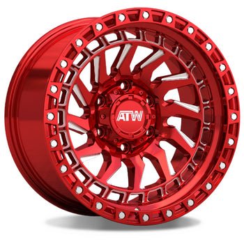 ATW CULEBRA 20X10 6X135 6X139.7 CANDY RED MILLED SPOKES