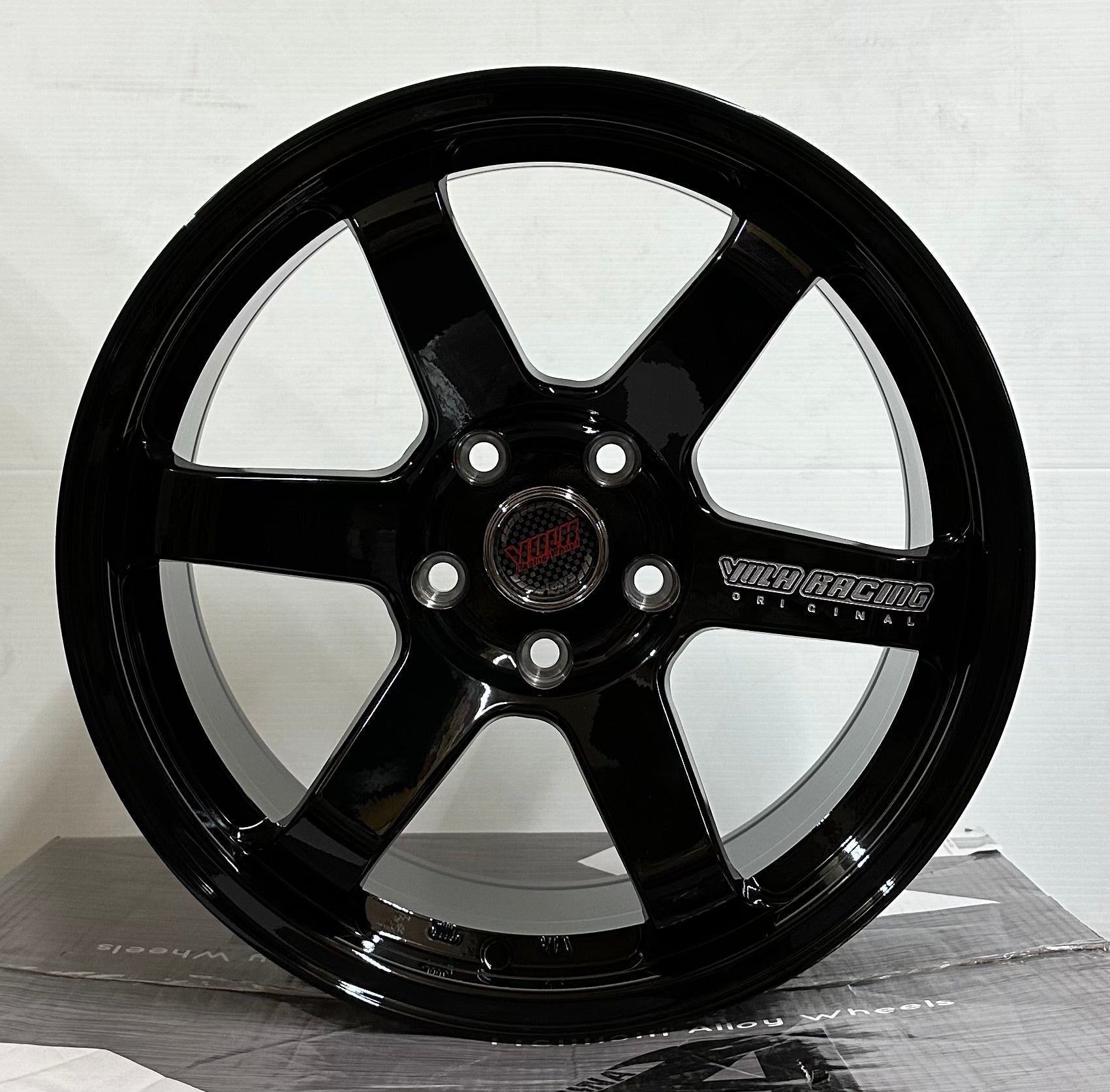 ZS-108 TE37 STYLE 18x9.5  5x112 / 5x114.3 GLOSS BLACK LETTERING
