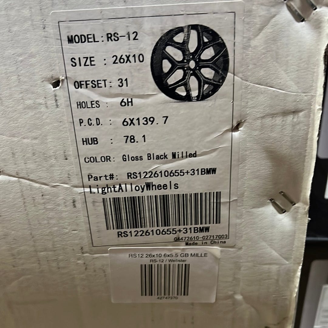 RS12 26x10 6x5.5 GB MILLED