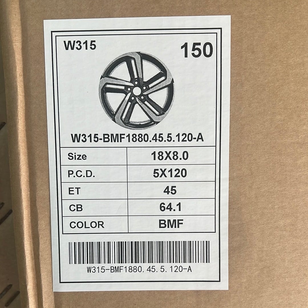 HD-W315 18x8.0 5x120 BLACK MACHINE FACE