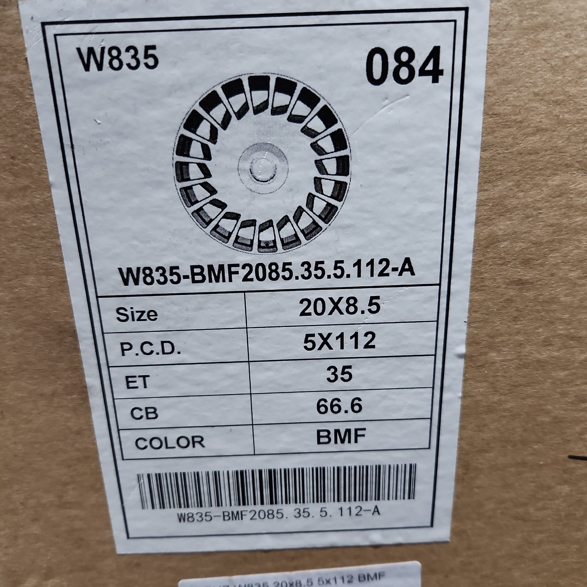 WHEELS W835 20x8.5 5x112 BMF