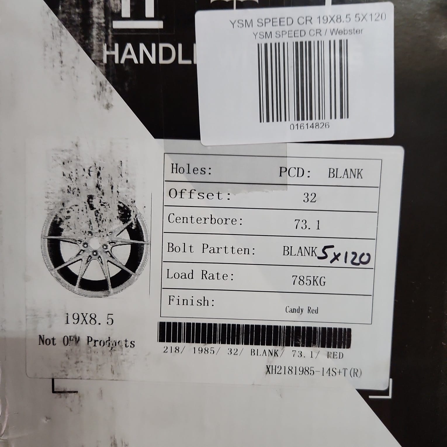 YSM SPEED CR 19X8.5 5X120