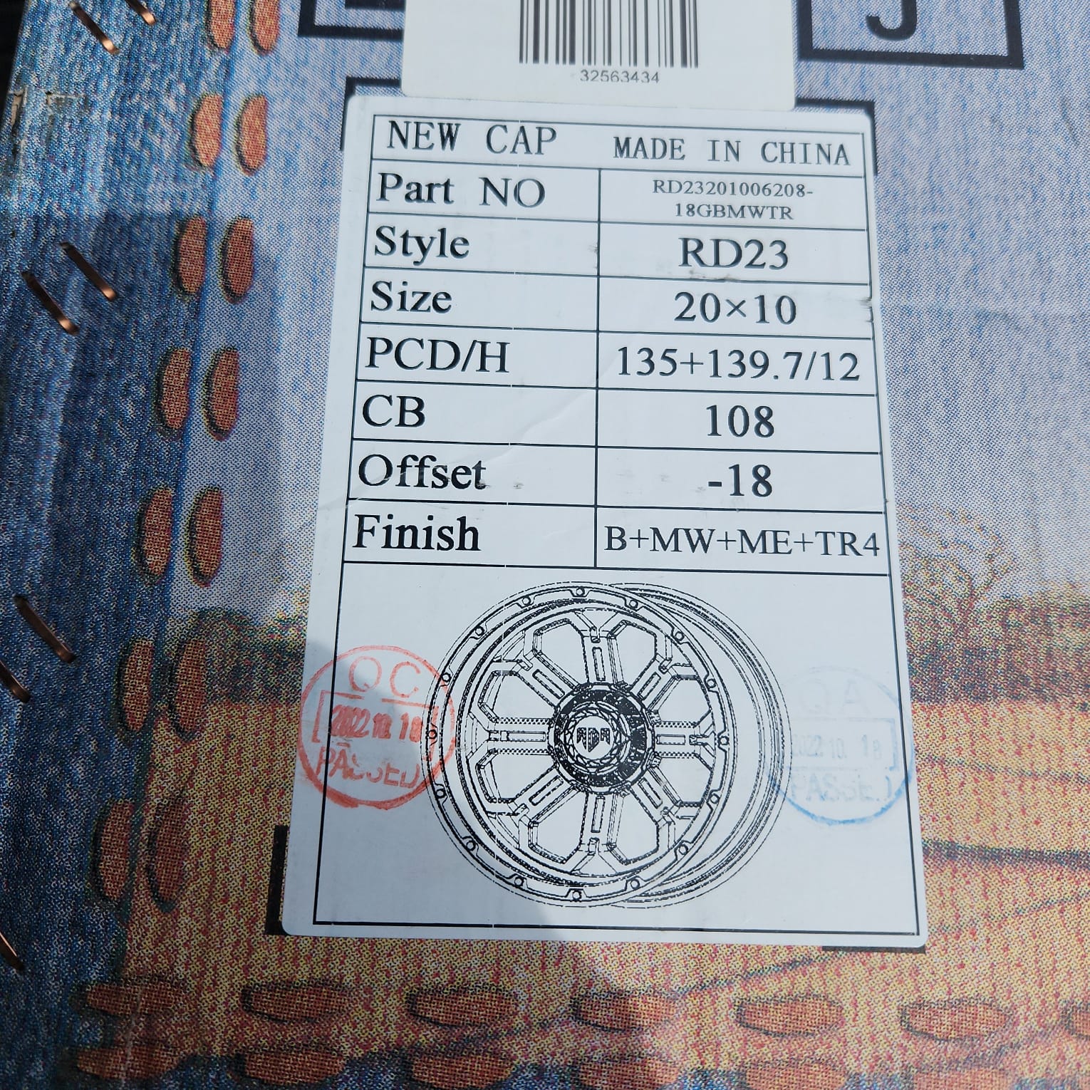 ADR RD23 20x10 6X135 - 6X139.7 B + MW + ME + TR4