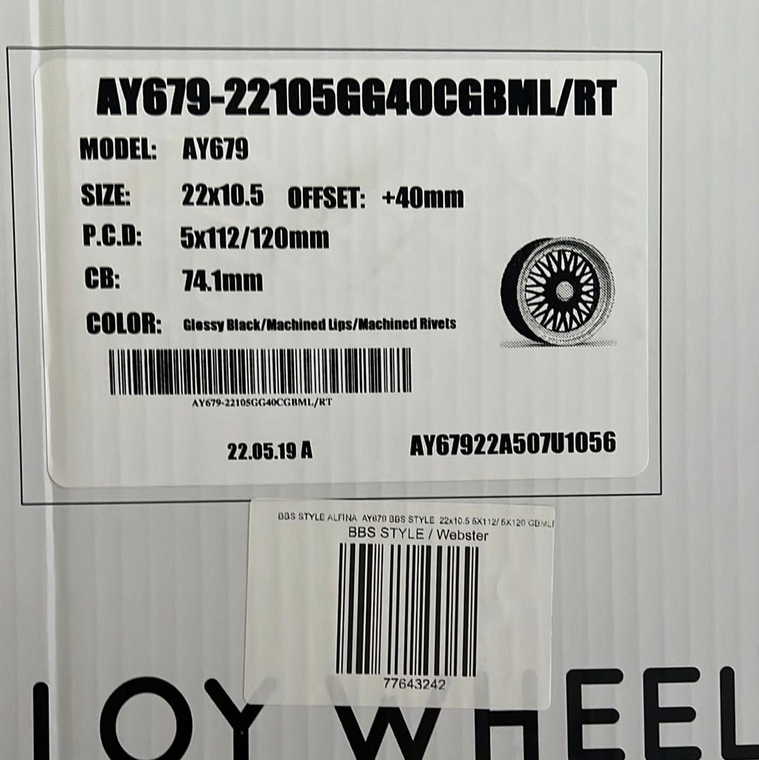 ALFINA  AY679 22x10.5 5X112/ 5X120 GBMLR