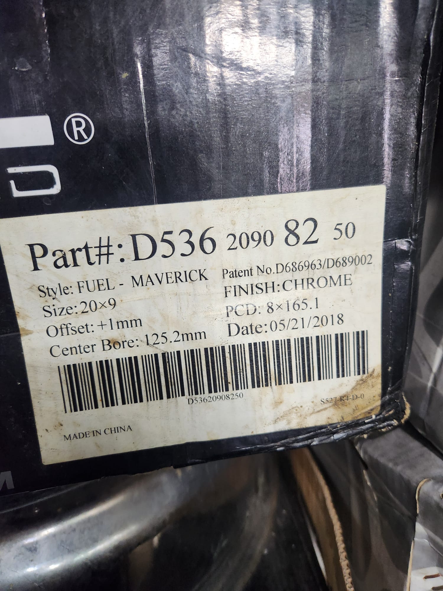 FUEL D536 20X9 8X165.1 CROME