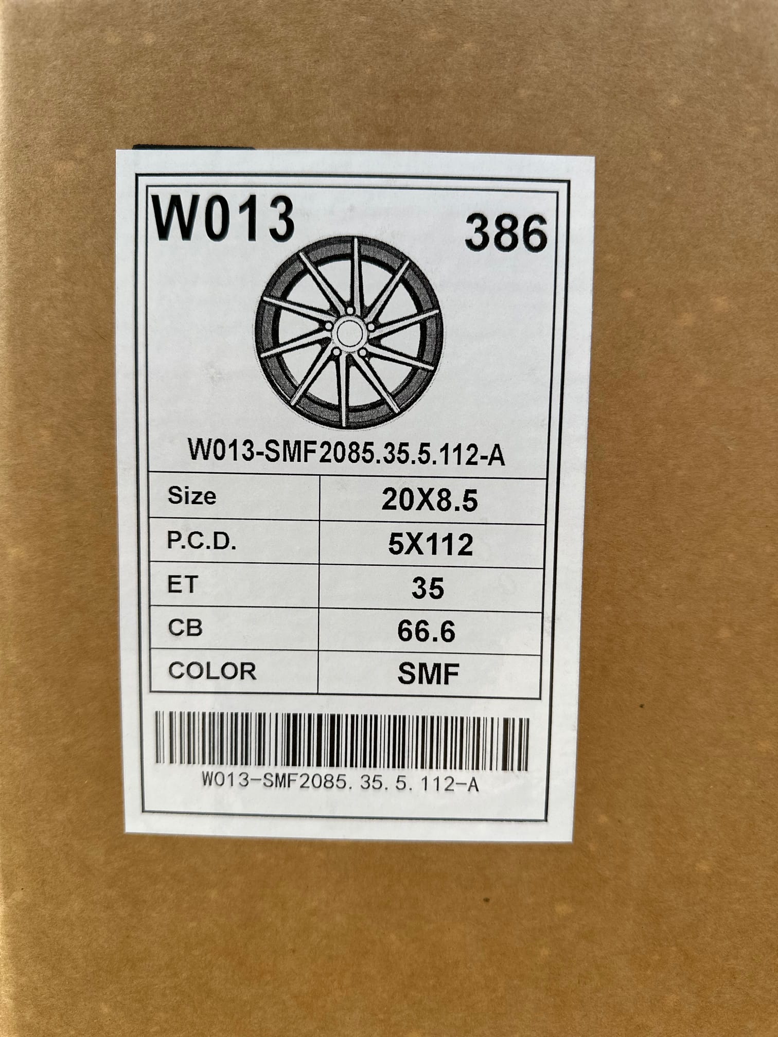 W013 20X8.5 5X112 SILVER