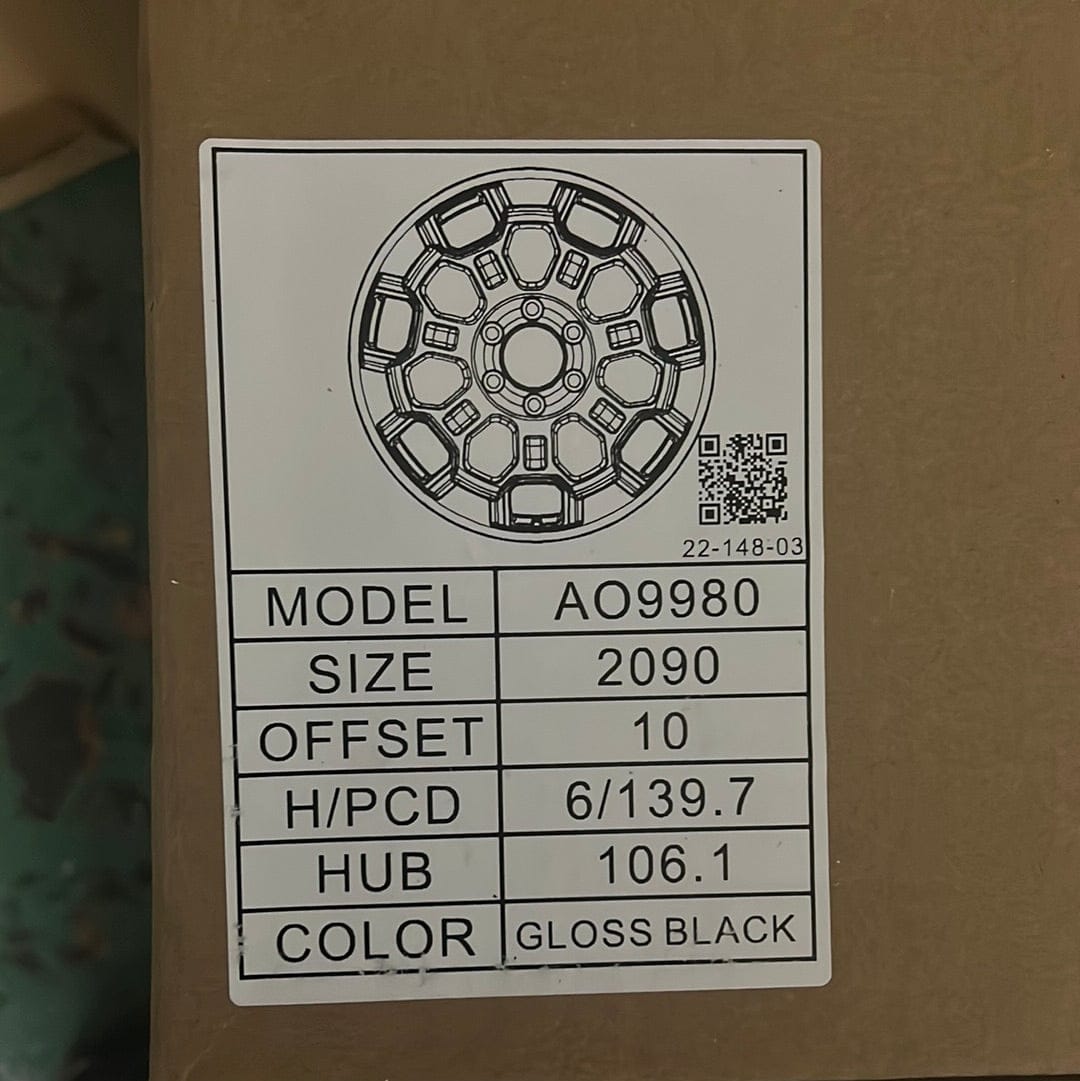 TRD 2022  AO9980 OFF ROAD 20X9 6X5.5- @PIANO BLACK
