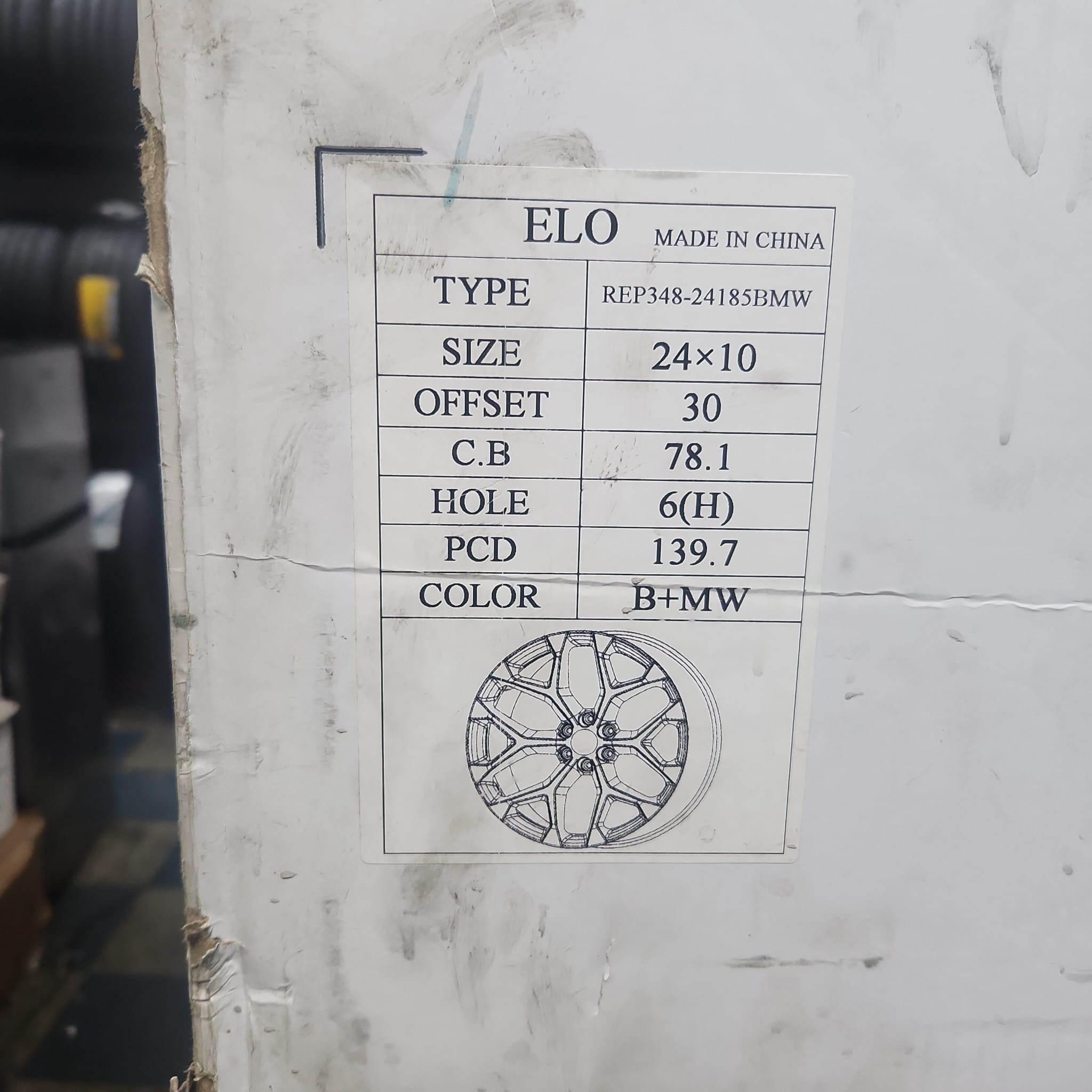ELO REP 348 2410 6x139.7 BLACK AND MILLED