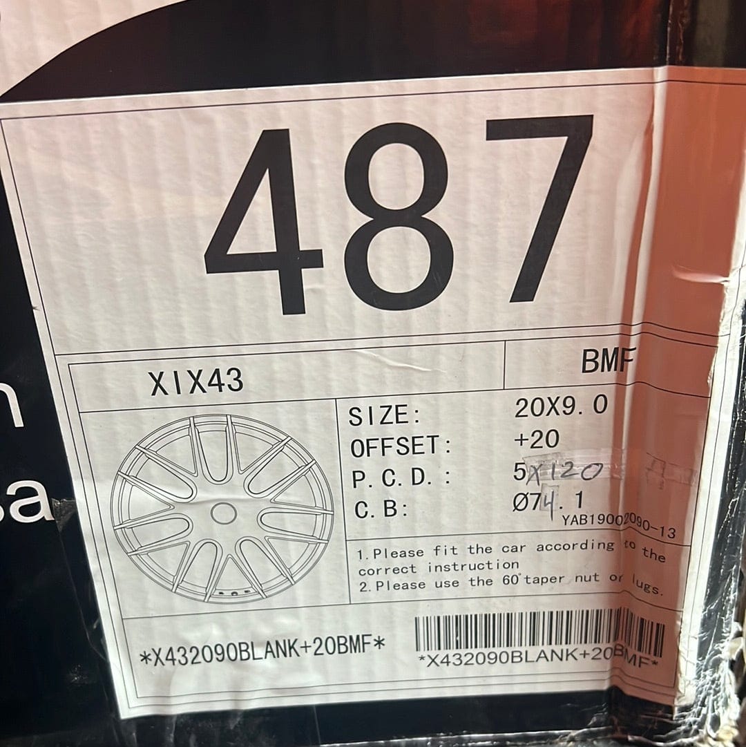 XIX X43 20X9 5X120 Black Machine Face