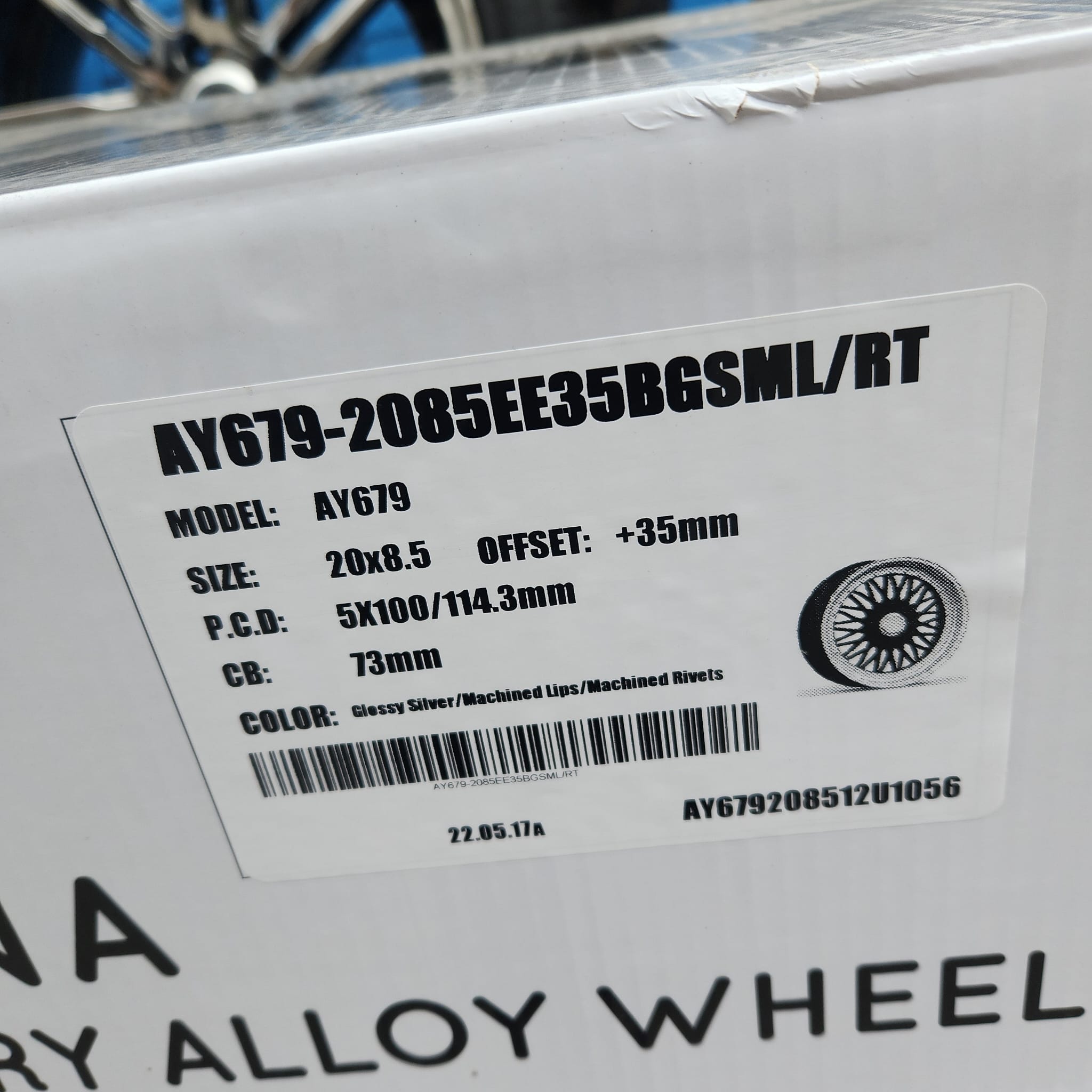 ALFINA  AY679  20X8.5 5X100- 5X4.5 SILVER ML/RT