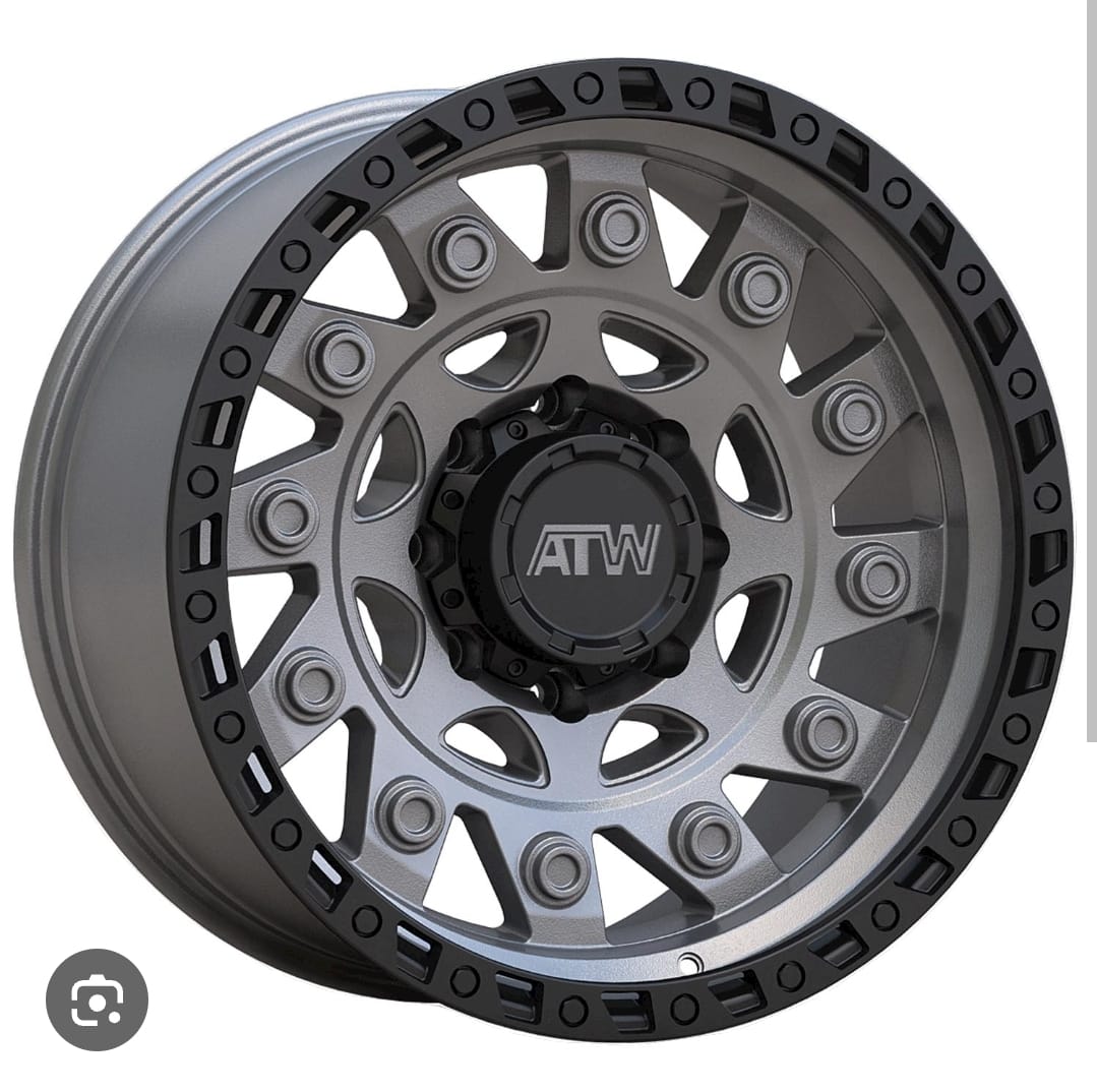 ATW CONGO 20X10 8X165 GUNMETAL BLACK LIP