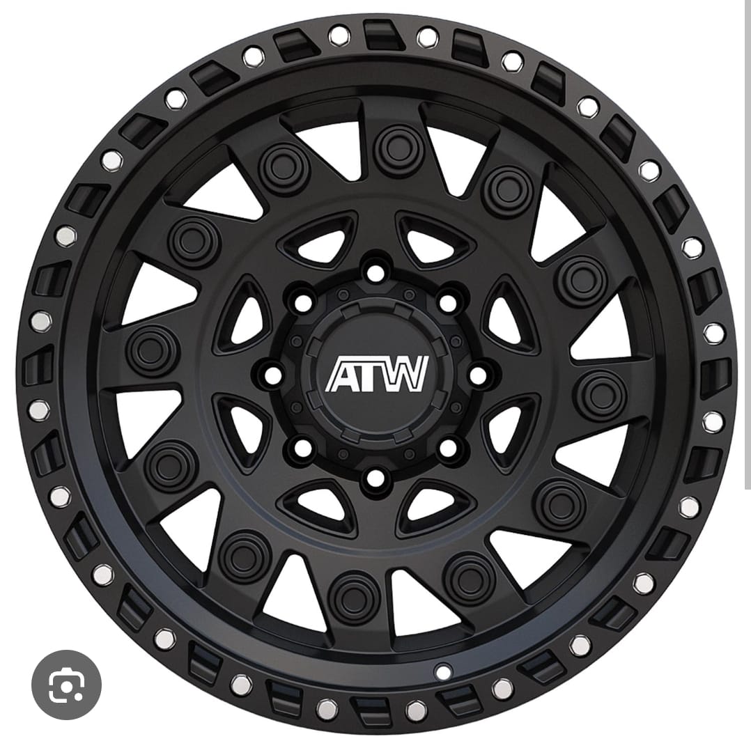 ATW CONGO 20X10 8X180 SATIN BLACK STAINLESS POINTS