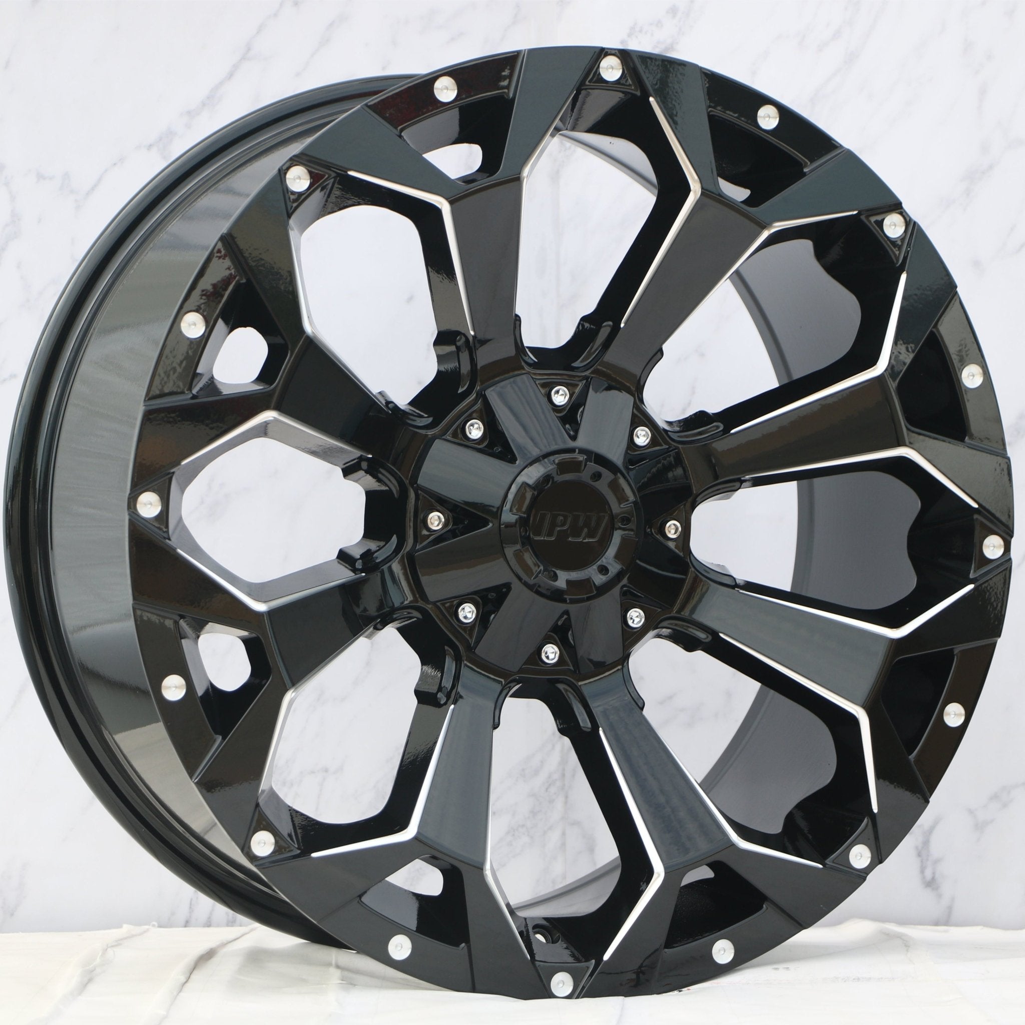 W950 1521B Gloss Black Milled 18x9.0 ET0 6x139.7 CB106.1