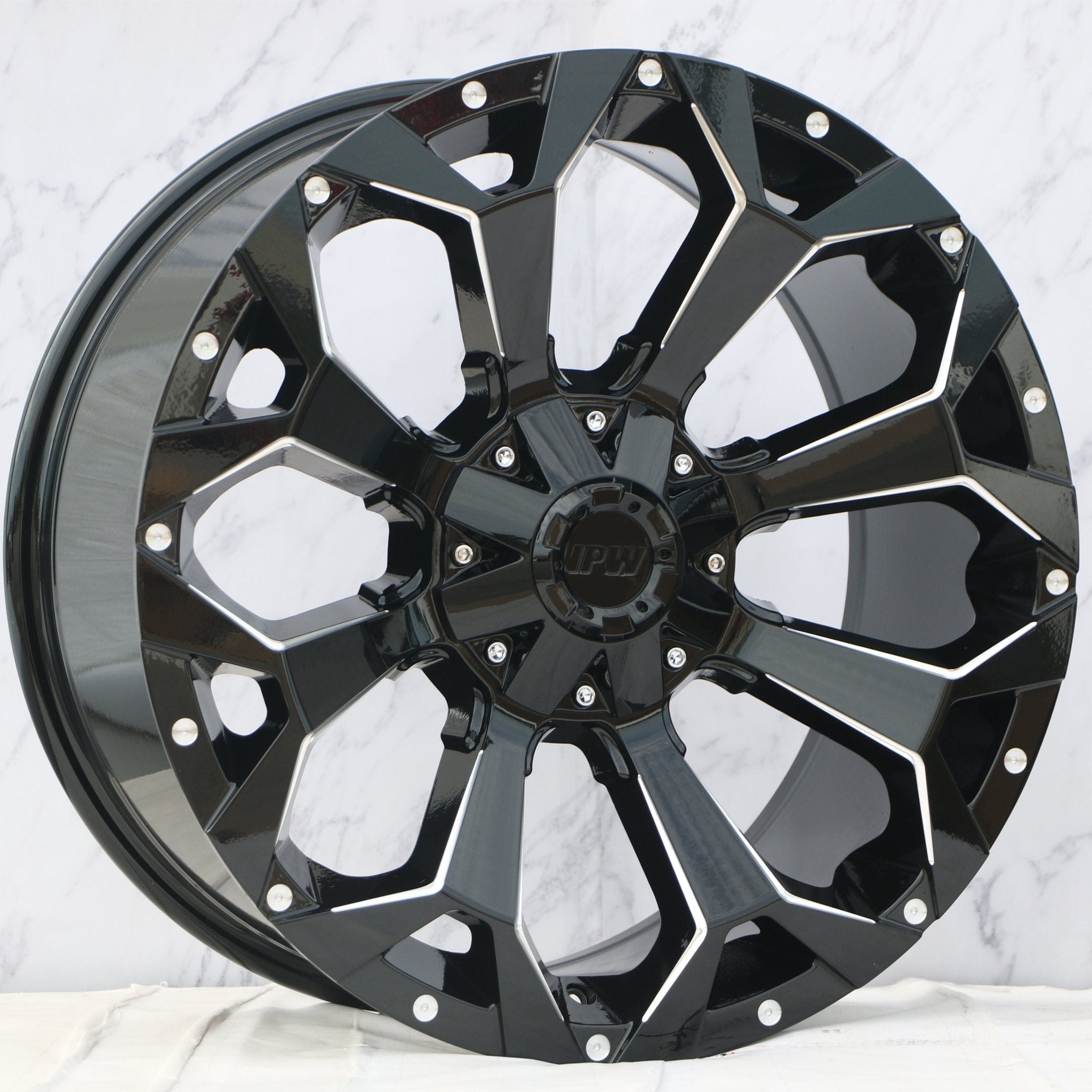 W950 1521 Gloss Black Milled 20x9.0 ET0 6x135/139.7 CB106.1