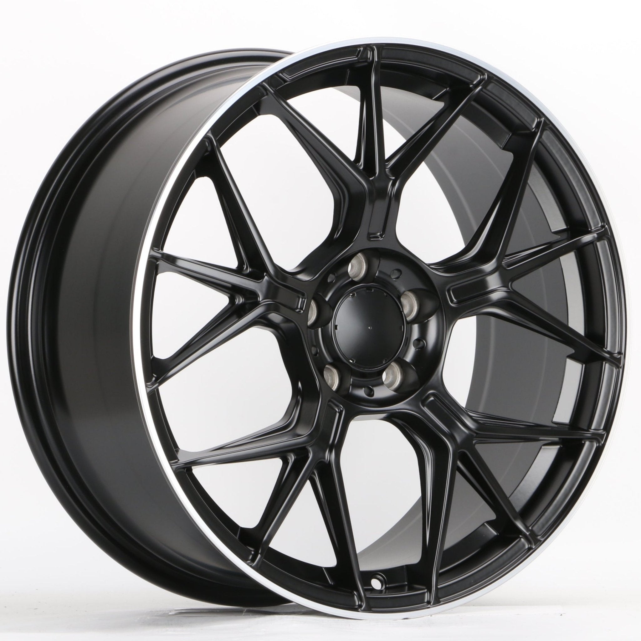 W871 8129 Satin Black Machined Lip 18x8.0 ET42 5x112 CB66.6