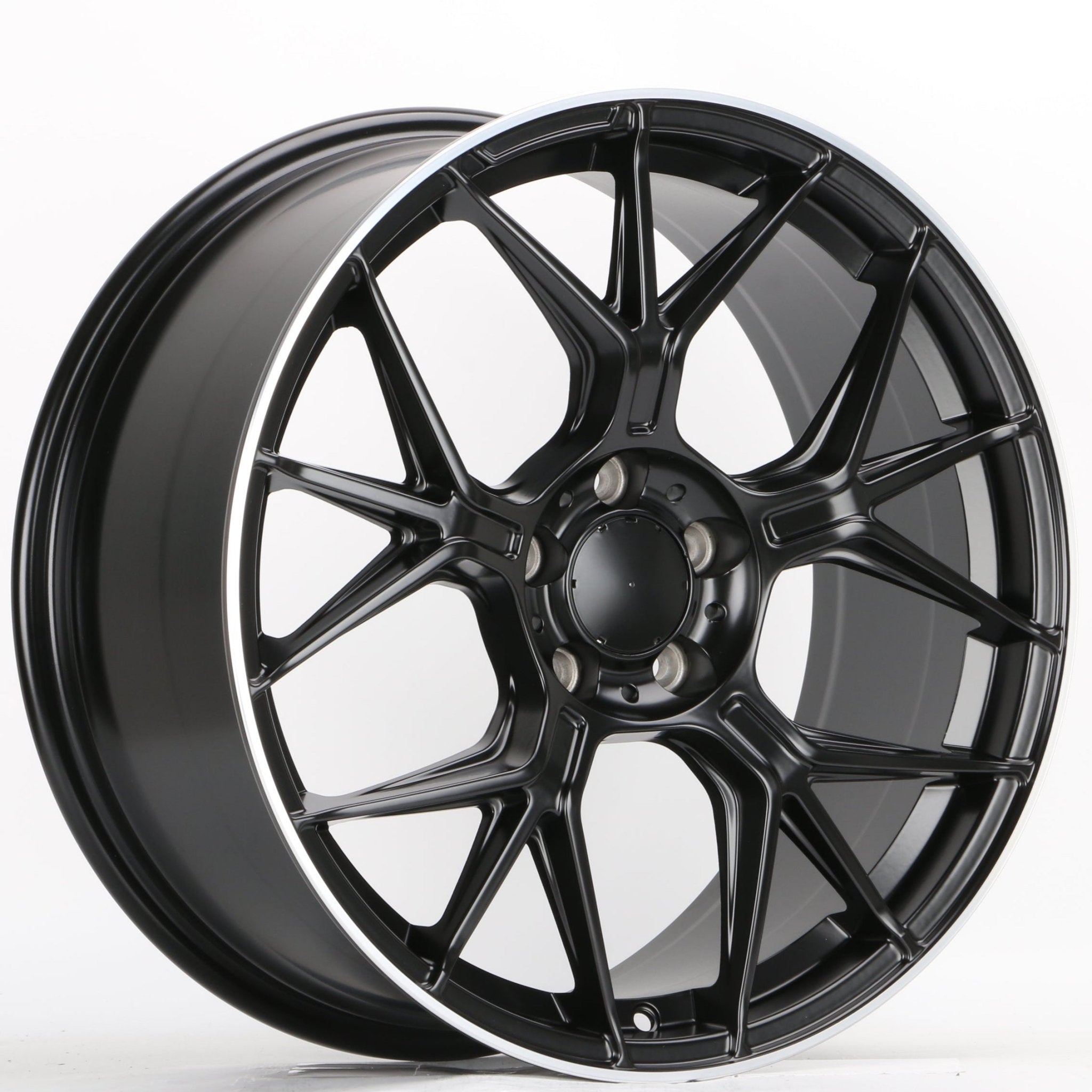 W871 8129 Satin Black Machined Lip 19x8.0 ET35 5x112 CB66.6