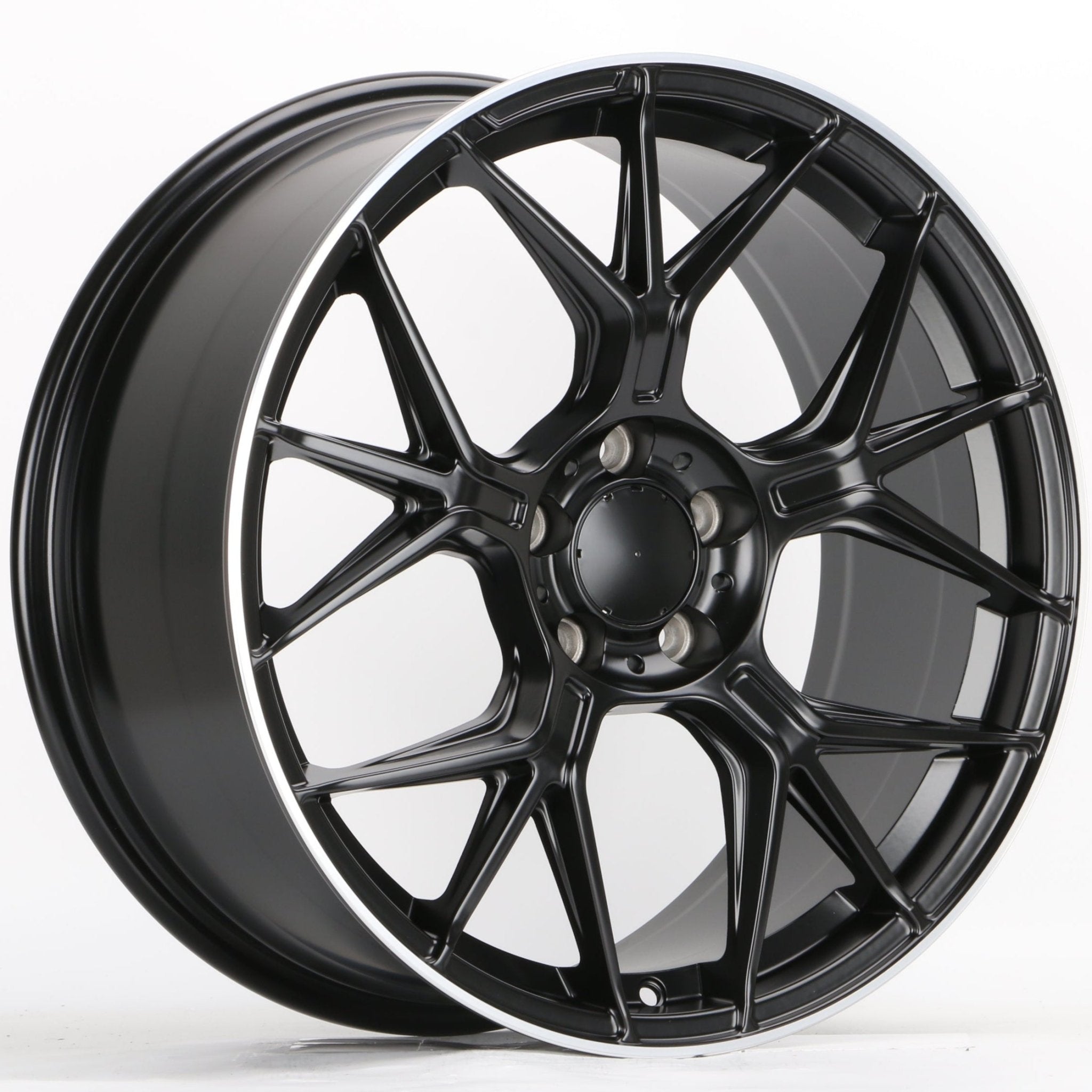 W871 iV-622 Satin Black Machined Lip 19x8.5 ET42 5x112 CB66.6