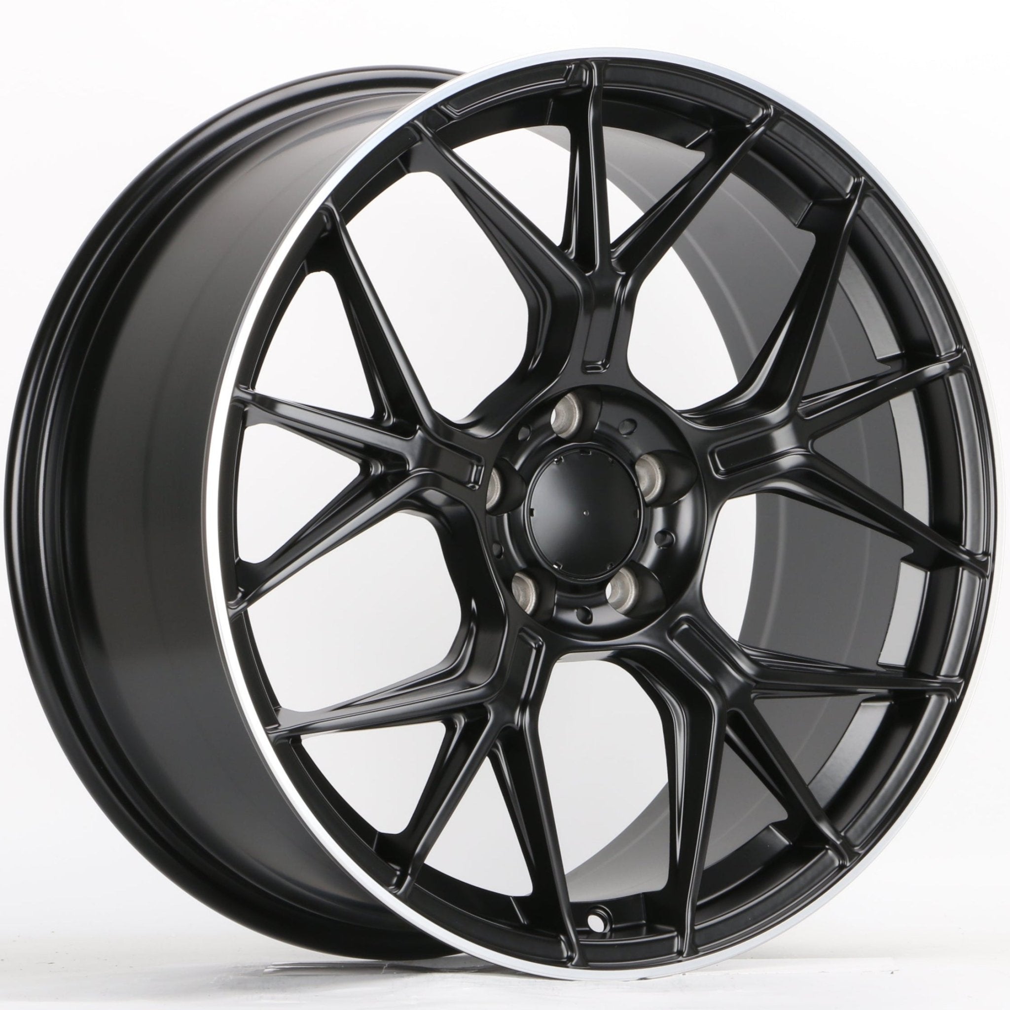 W871 iVF-120 Satin Black Machined Lip 20x9.5 ET45 5x112 CB66.6