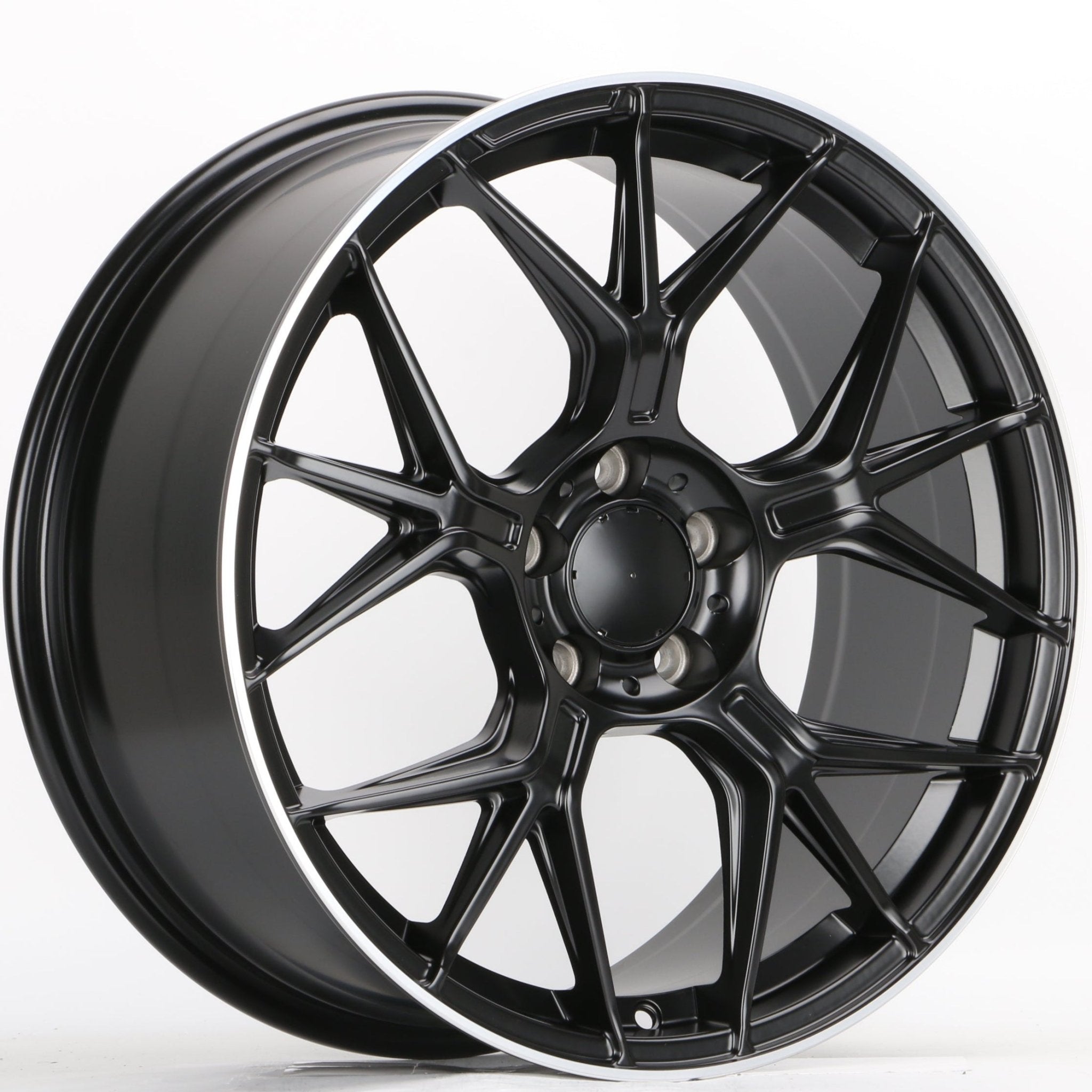 W871 iVF-120 Satin Black Machined Lip 20x8.5 ET40 5x112 CB66.6