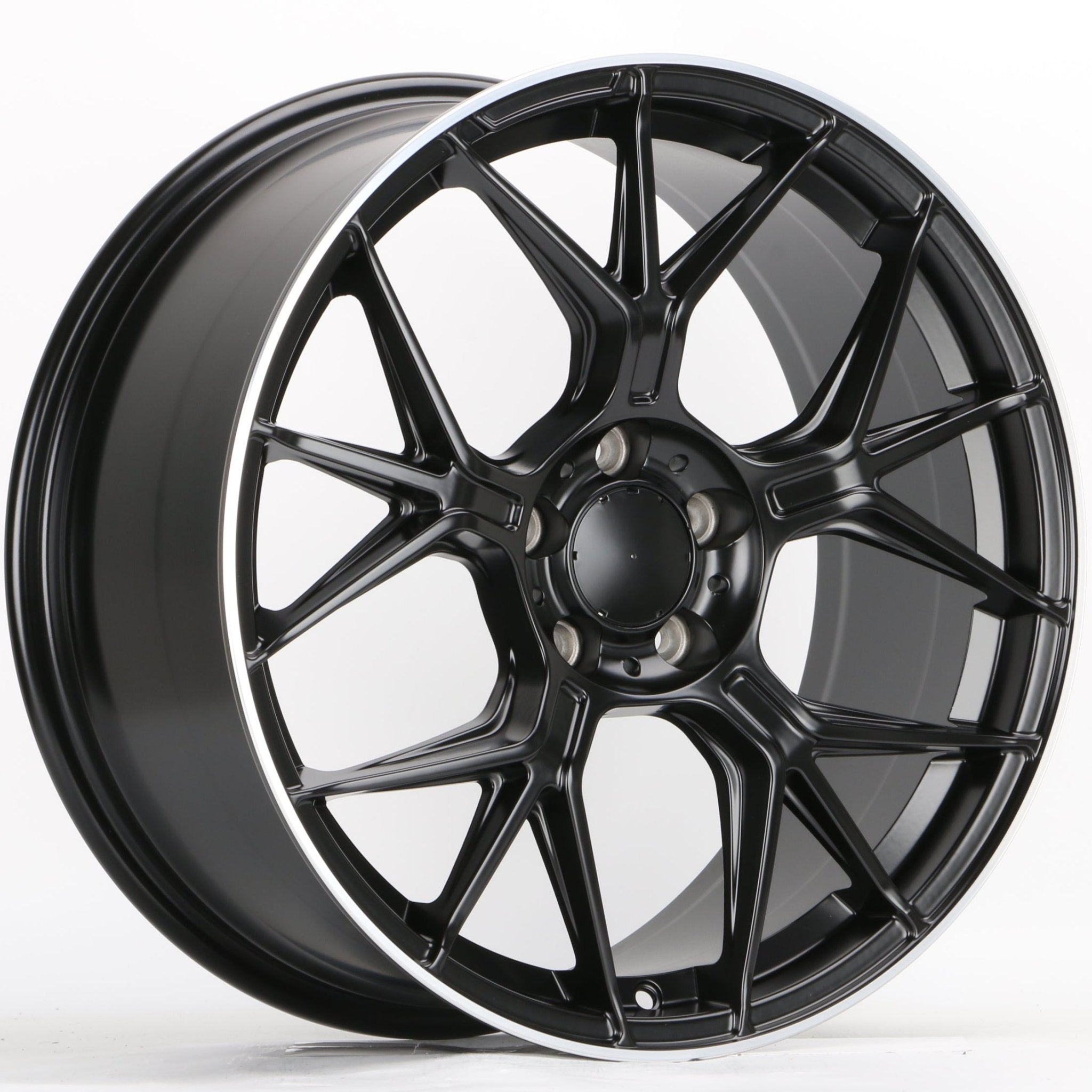 W871 8129 Satin Black Machined Lip 19x9.0 ET42 5x112 CB66.6