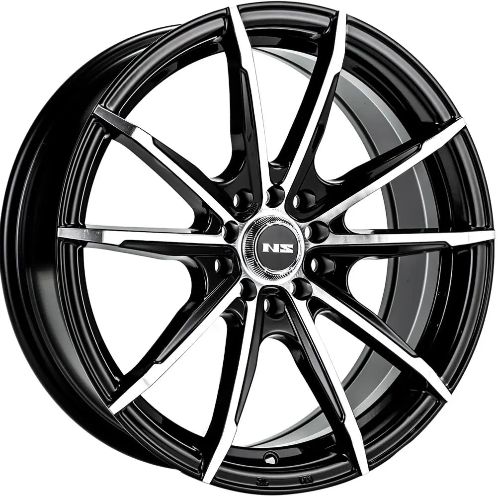 NS 1602 15X6.5 4X100 4X4.5 BLACK MACHINED FACE
