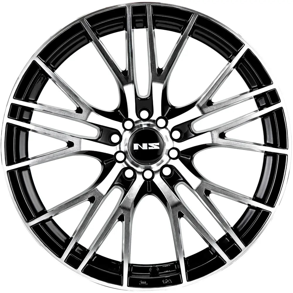 NS 1604N 18X8.0 BLACK  5X100- 5X4.5 BLACK MACHINED FACE